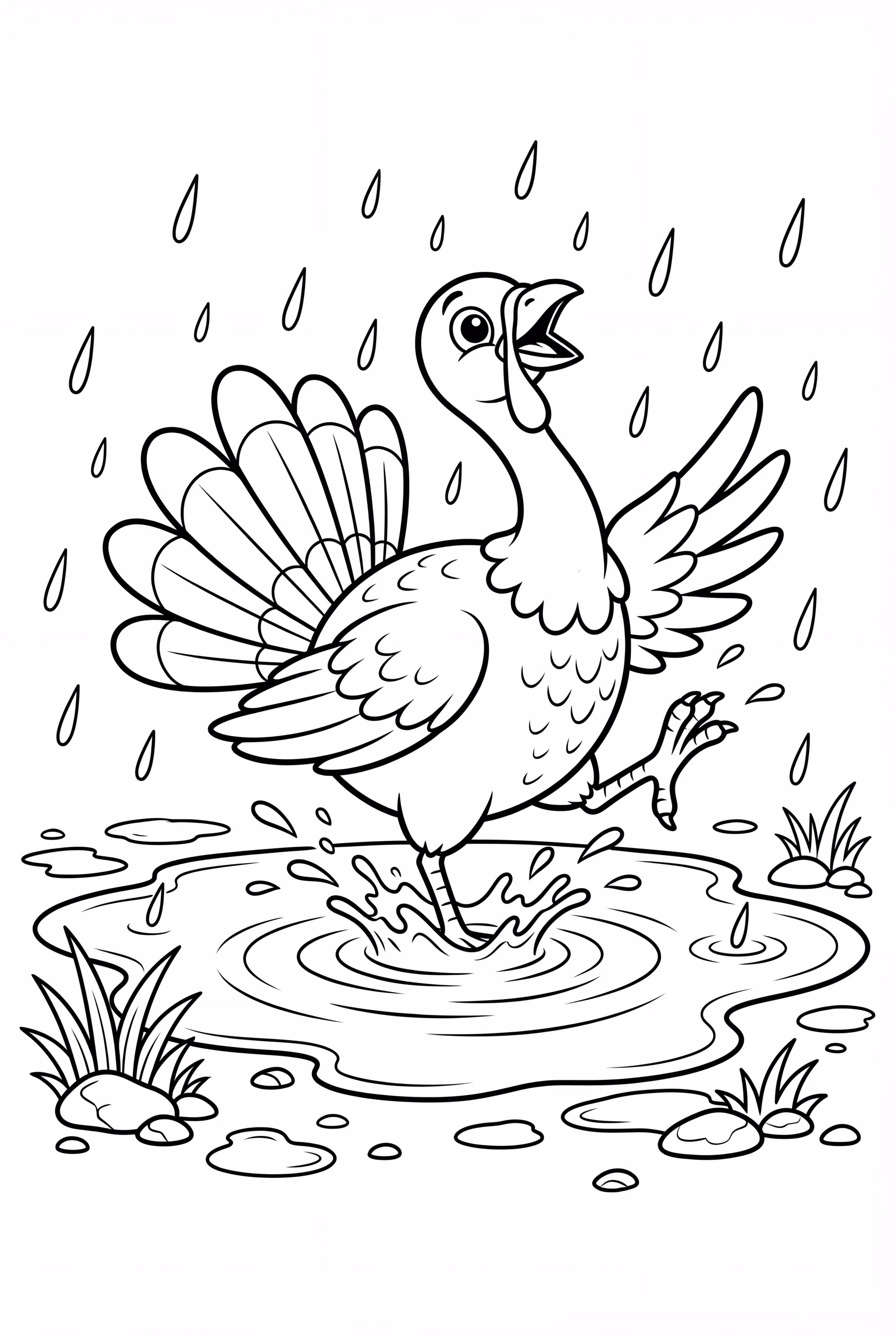 Turkey Playing Rain-2