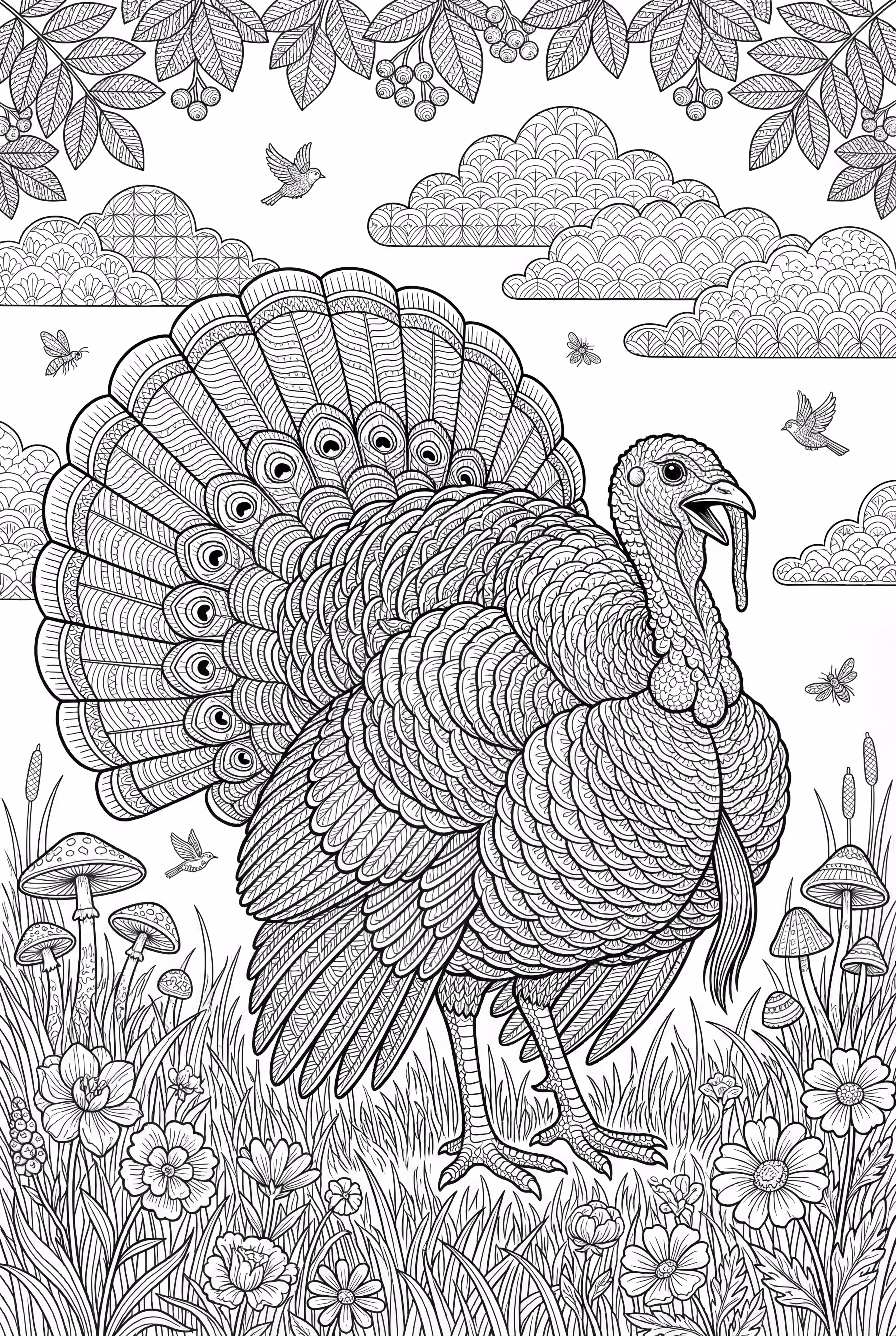 Turkey Spreading Tail