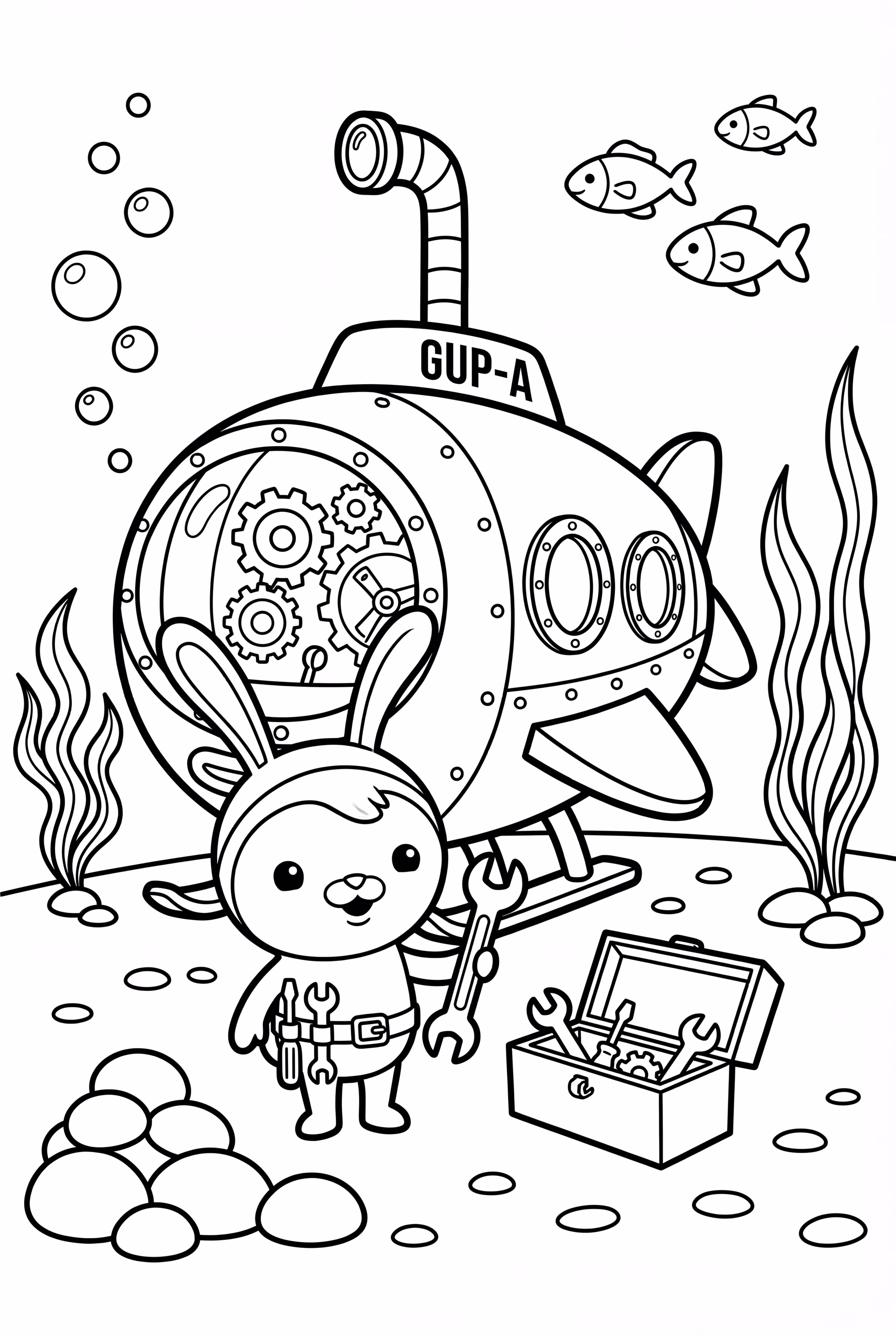 Tweak The Bunny Repairing GUP-A Submarine