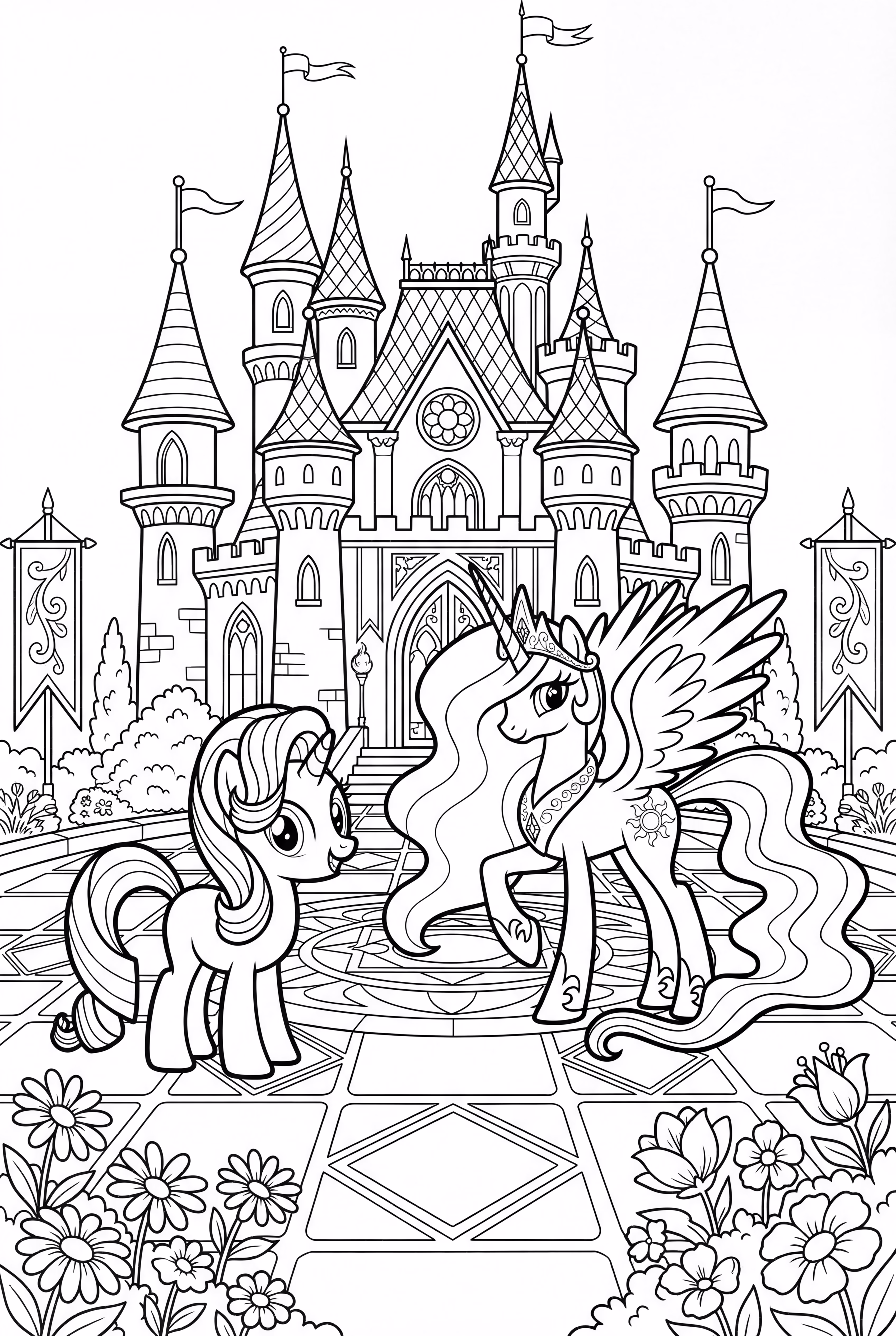 Twilight Sparkle et Princesse Celestia à Canterlot