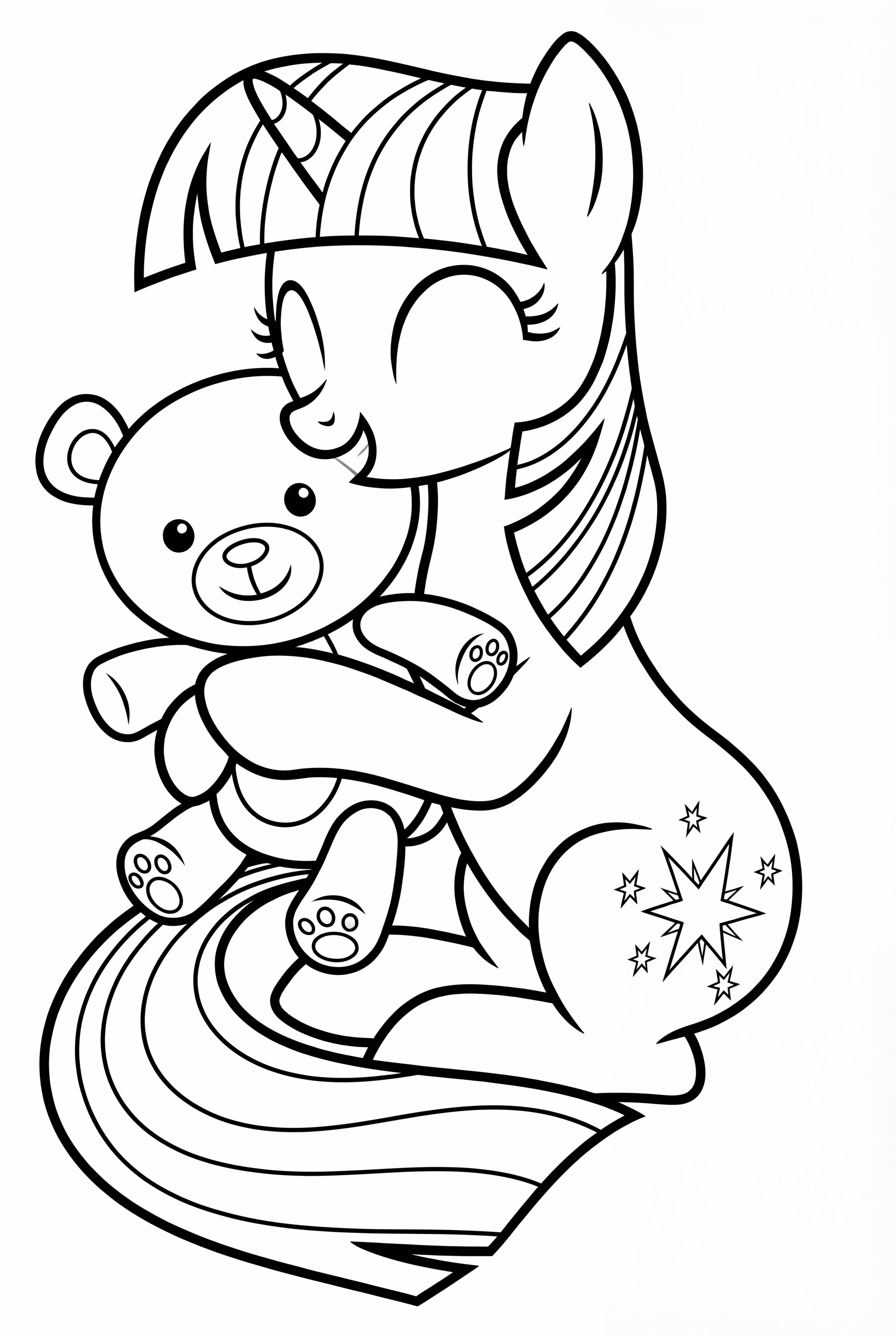 Twilight Sparkle abrazando un oso de peluche