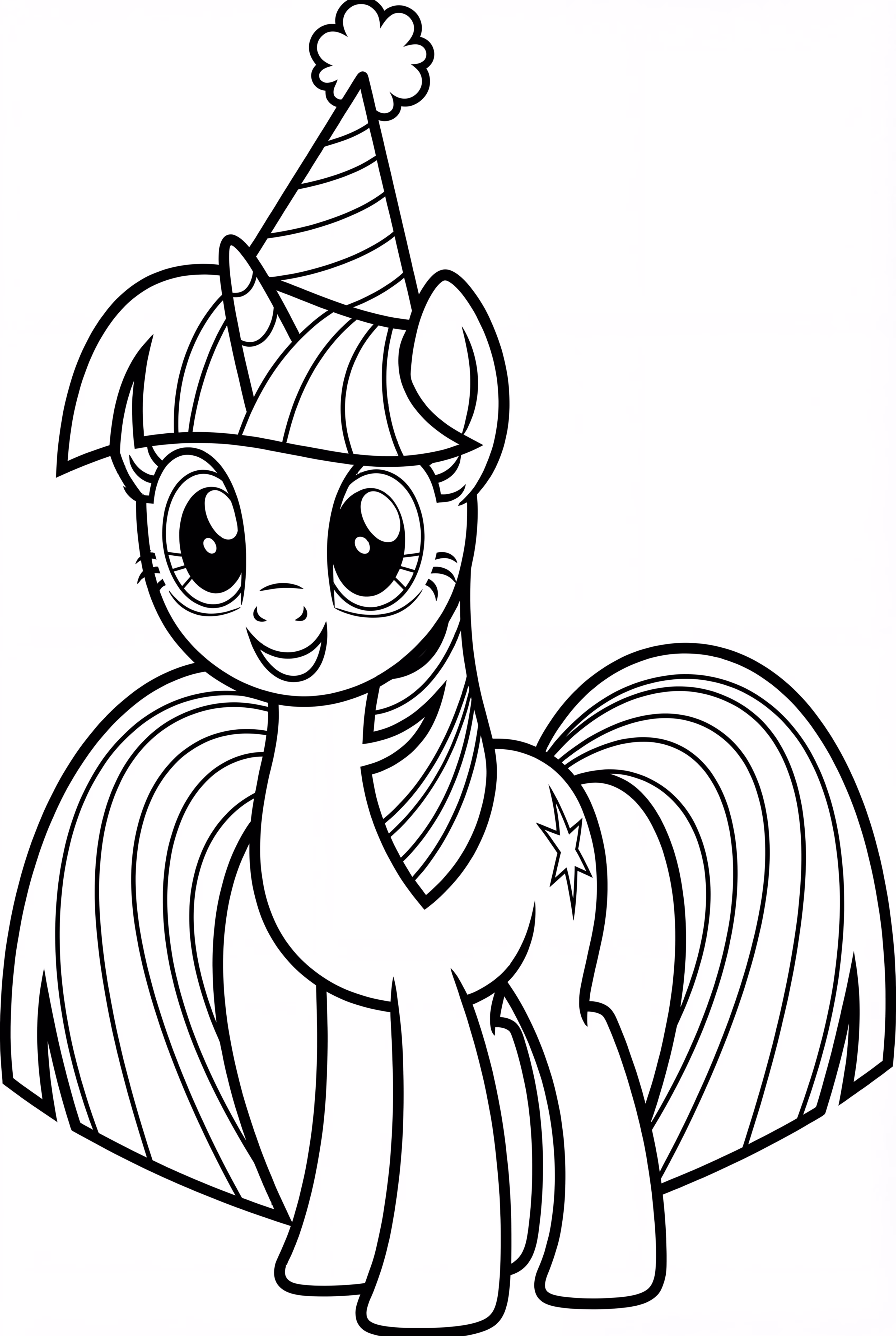 Twilight Sparkle avec un chapeau de fête