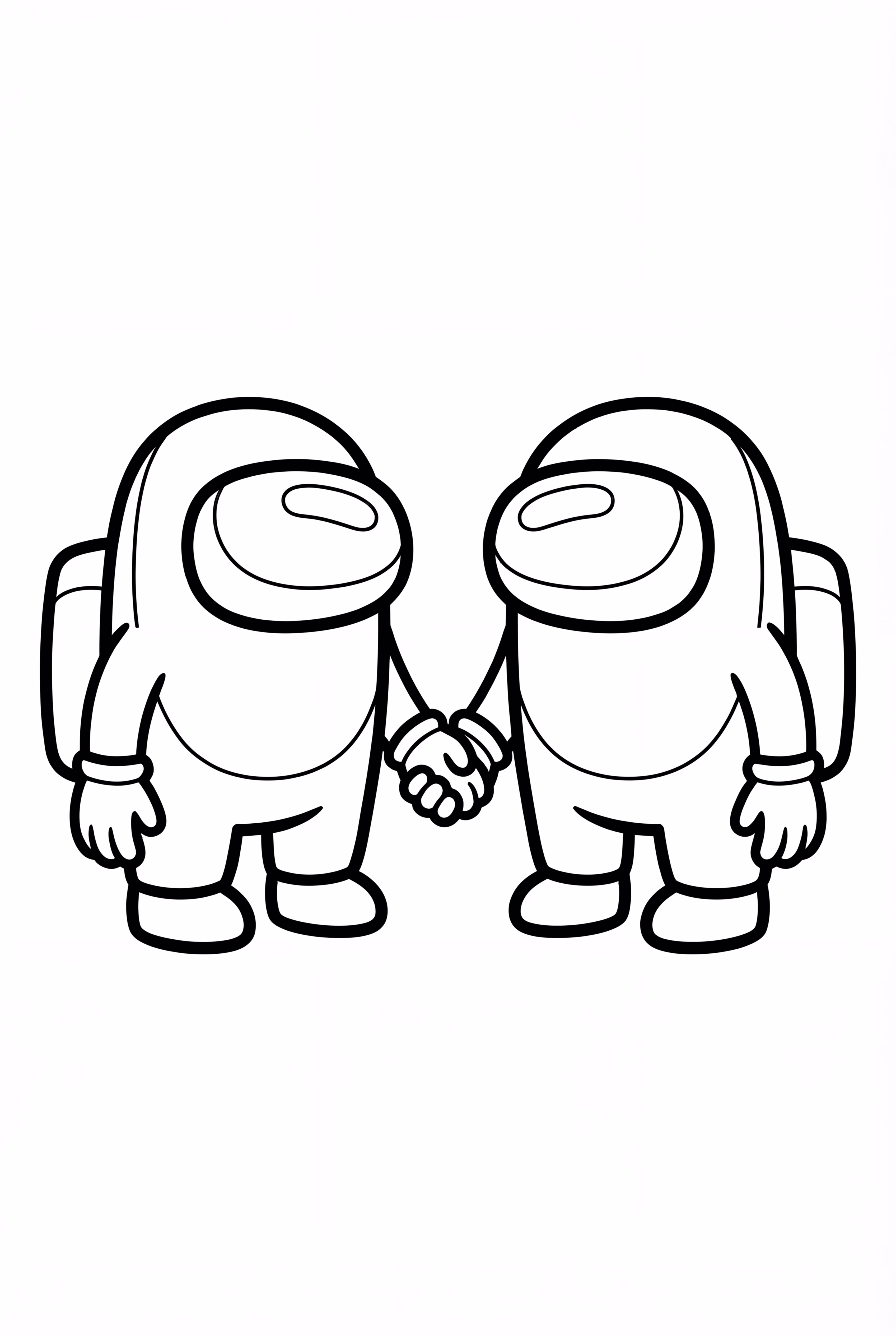 Two Among Us Friends Holding Hands