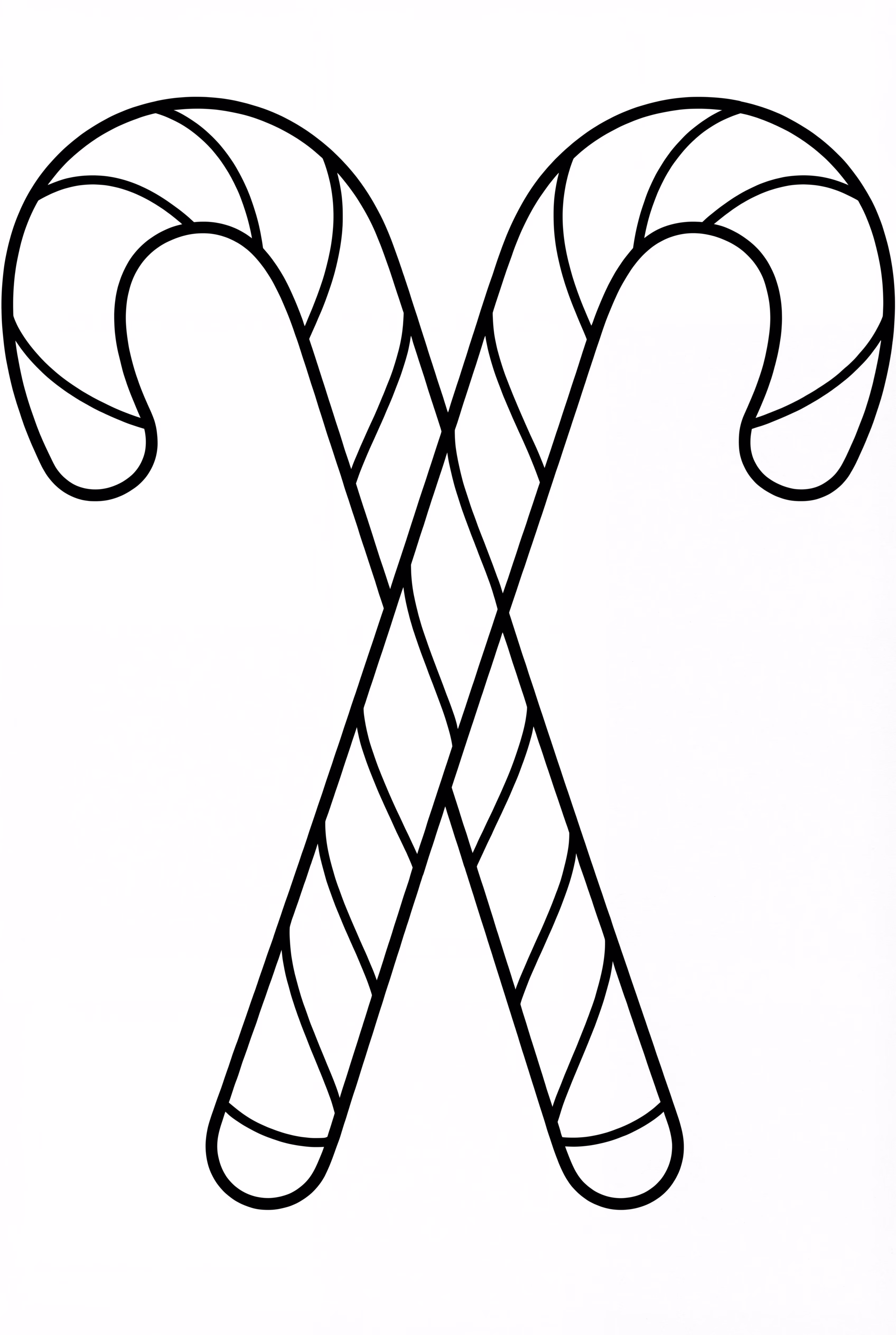 Two Crossed Candy Canes