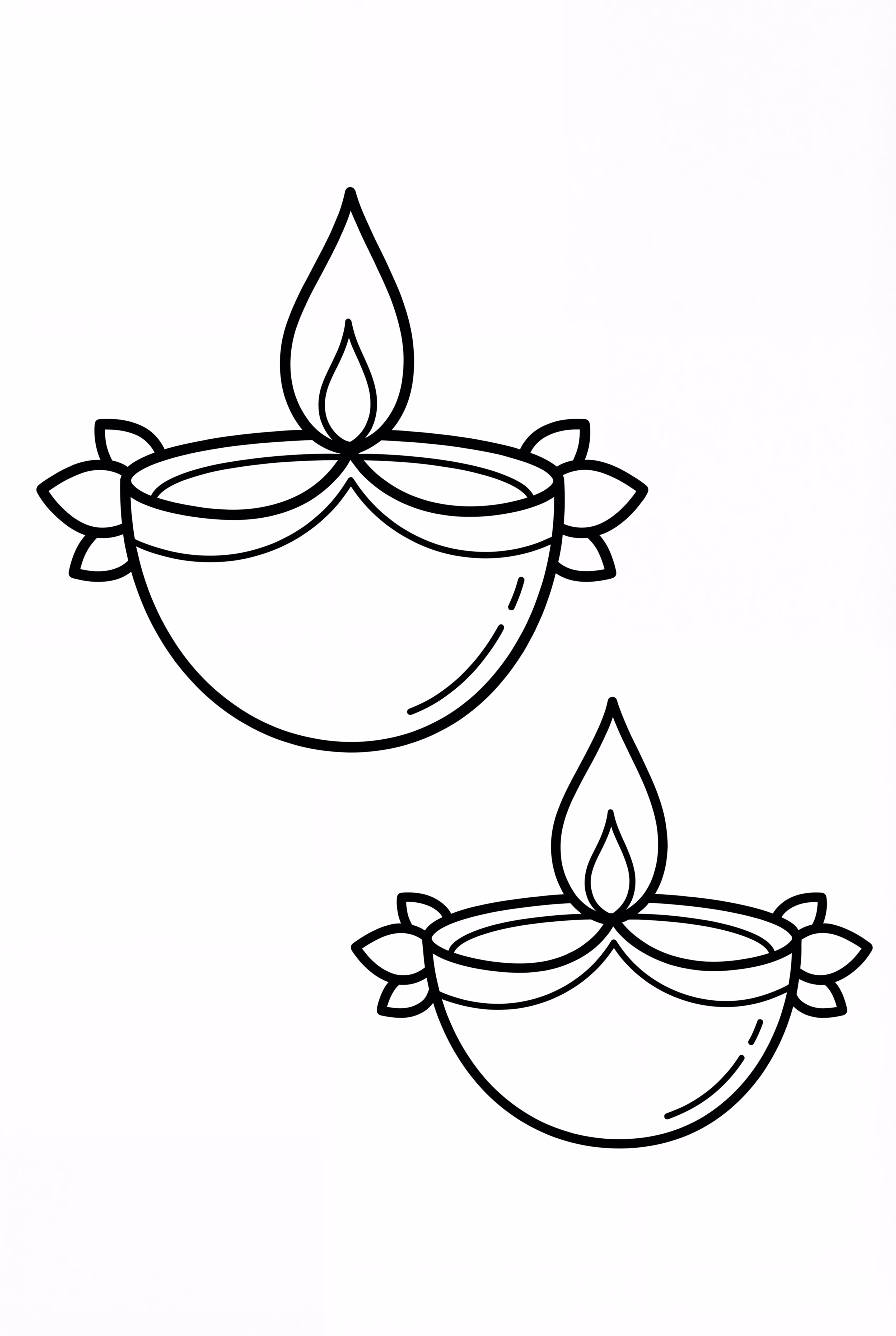 两个排灯节油灯