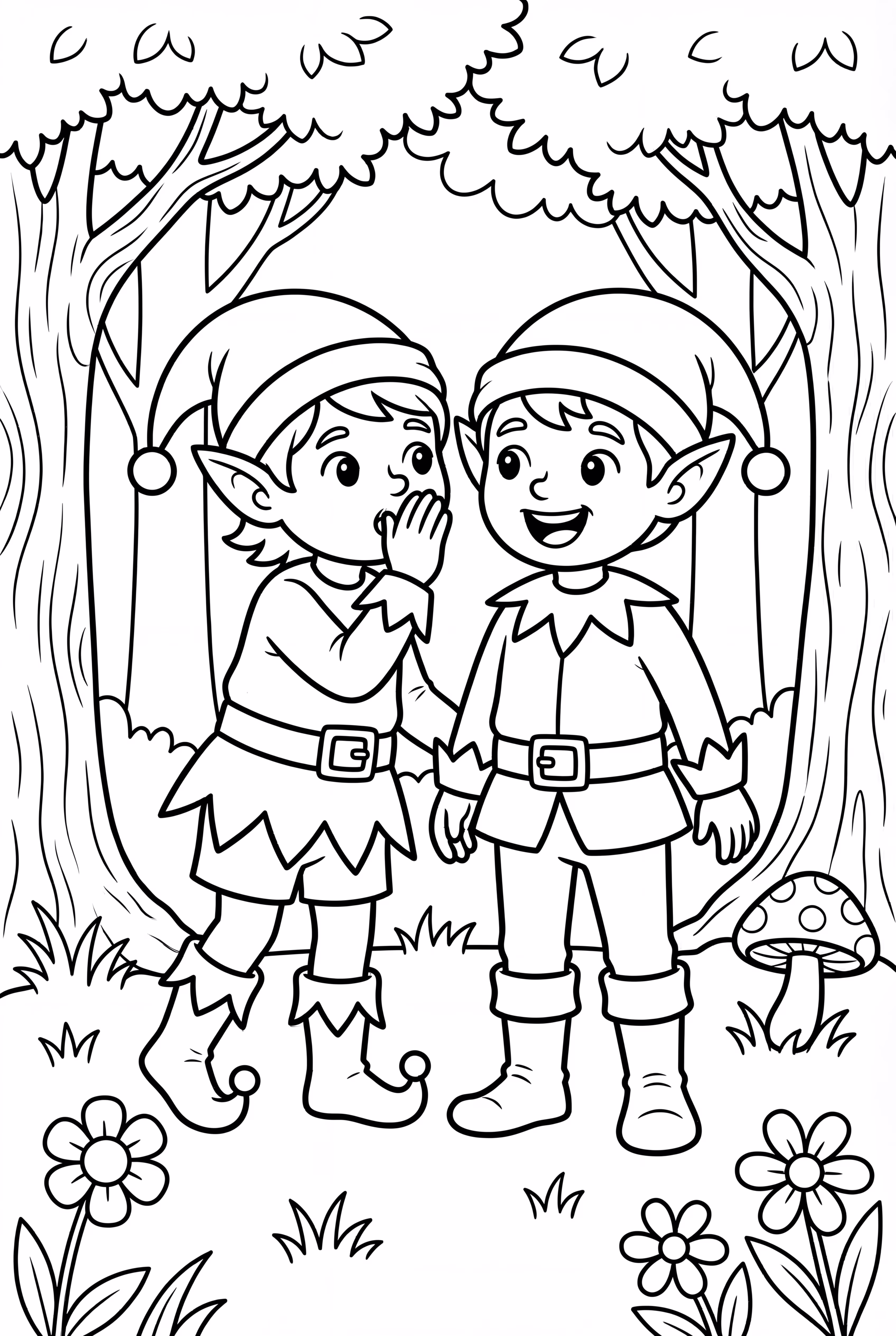 Dois Elfos Sussurrando um Segredo