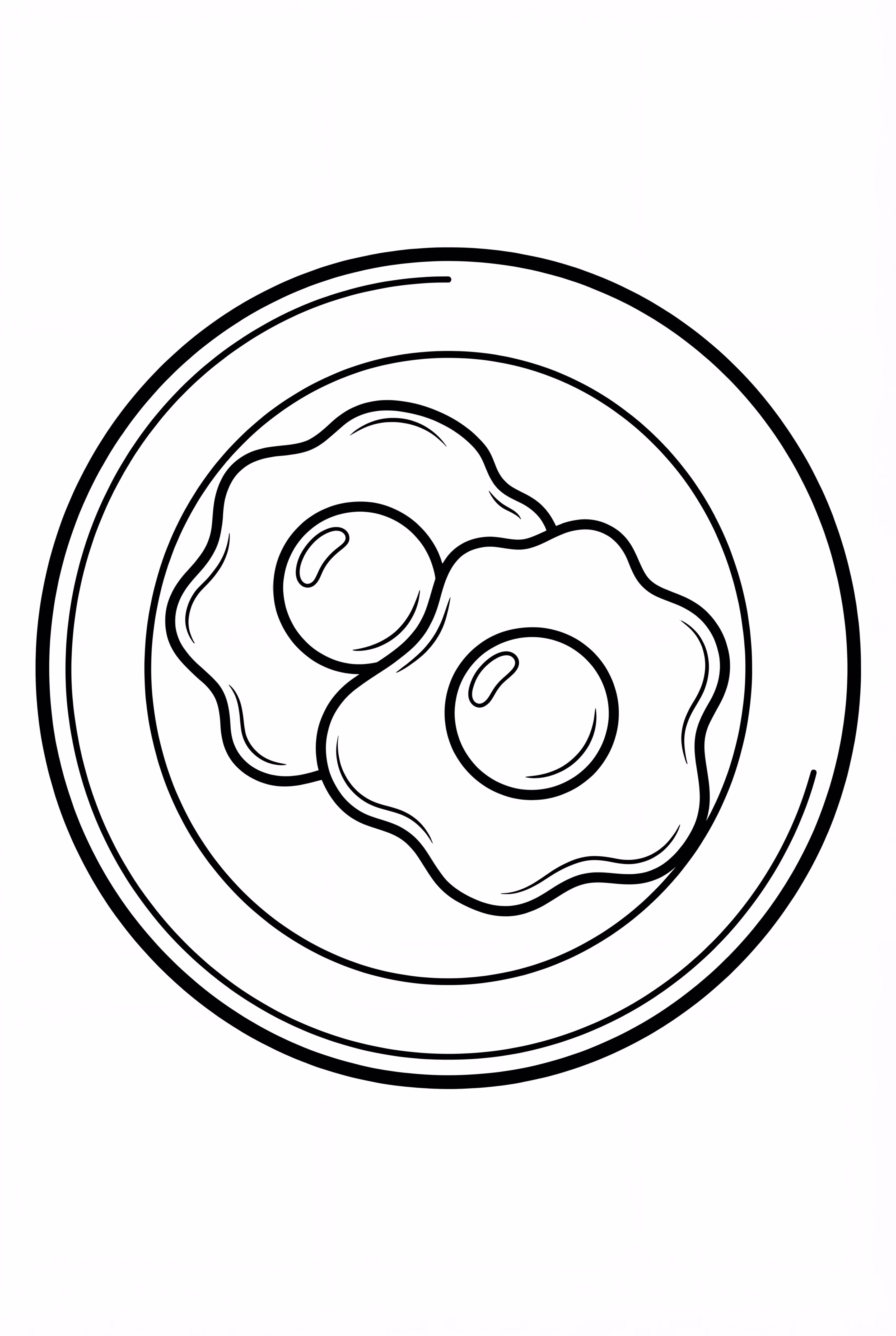 Two Fried Eggs On A Plate