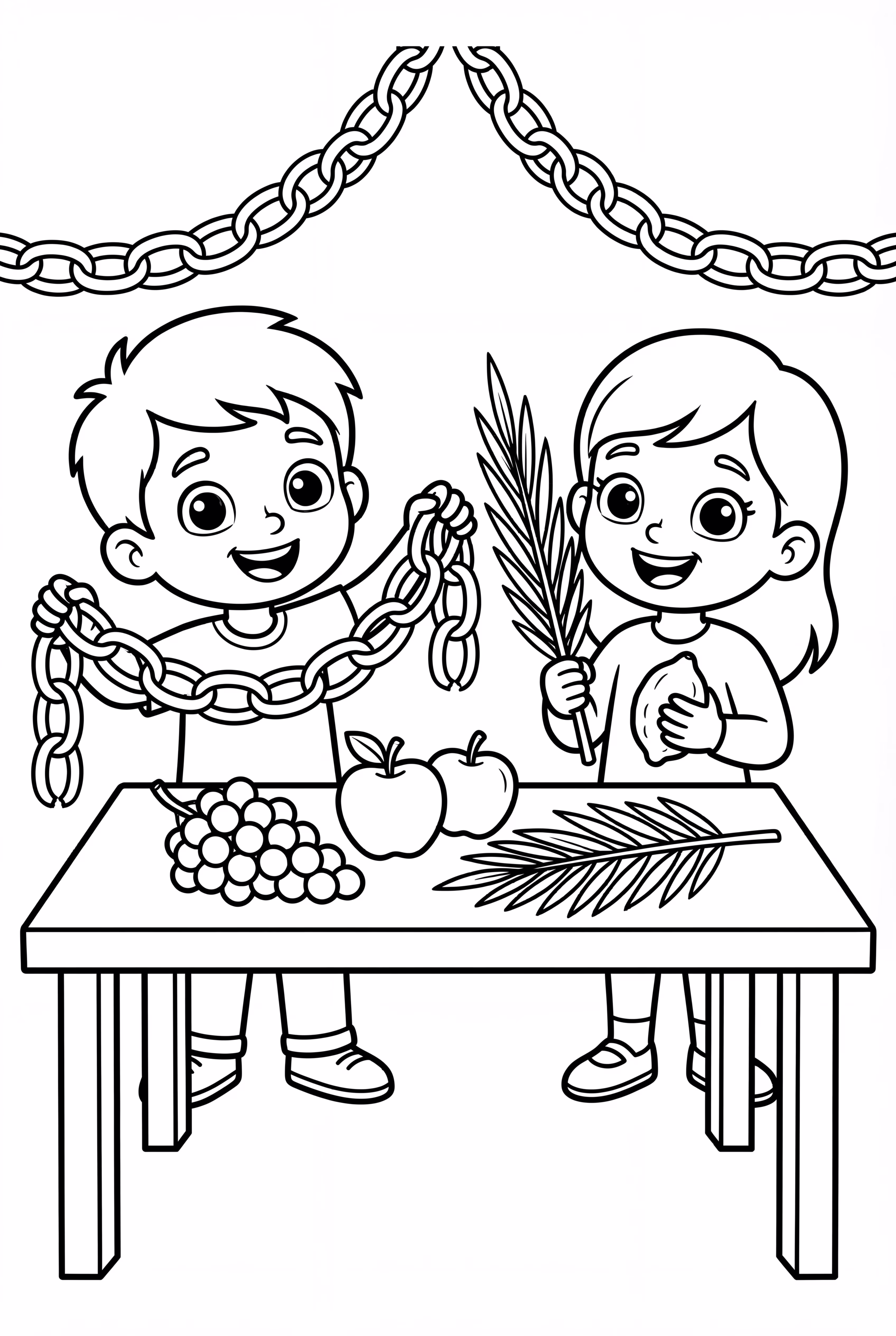 Two Friends Celebrating Sukkot