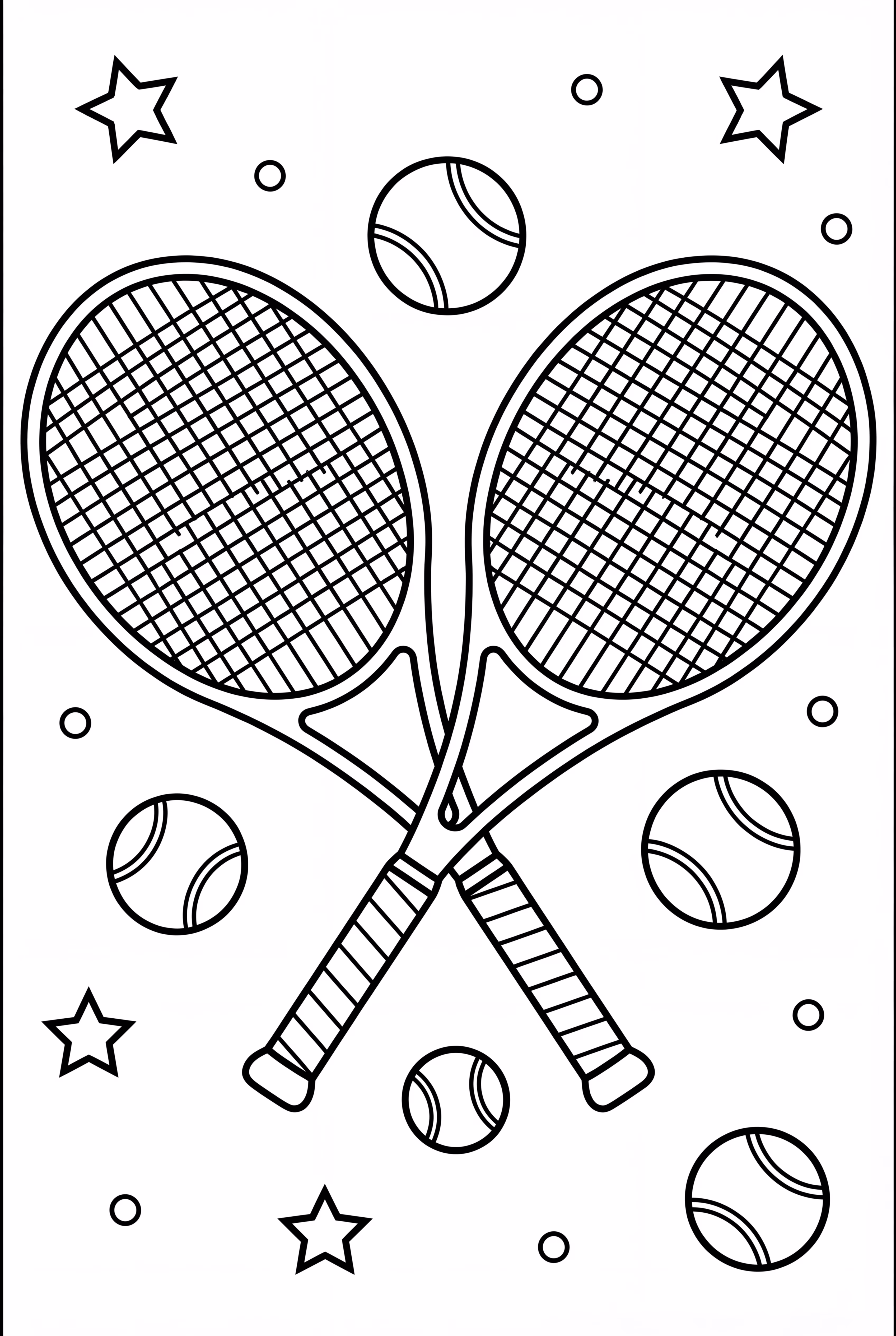 Two Preppy Tennis Rackets Crossed