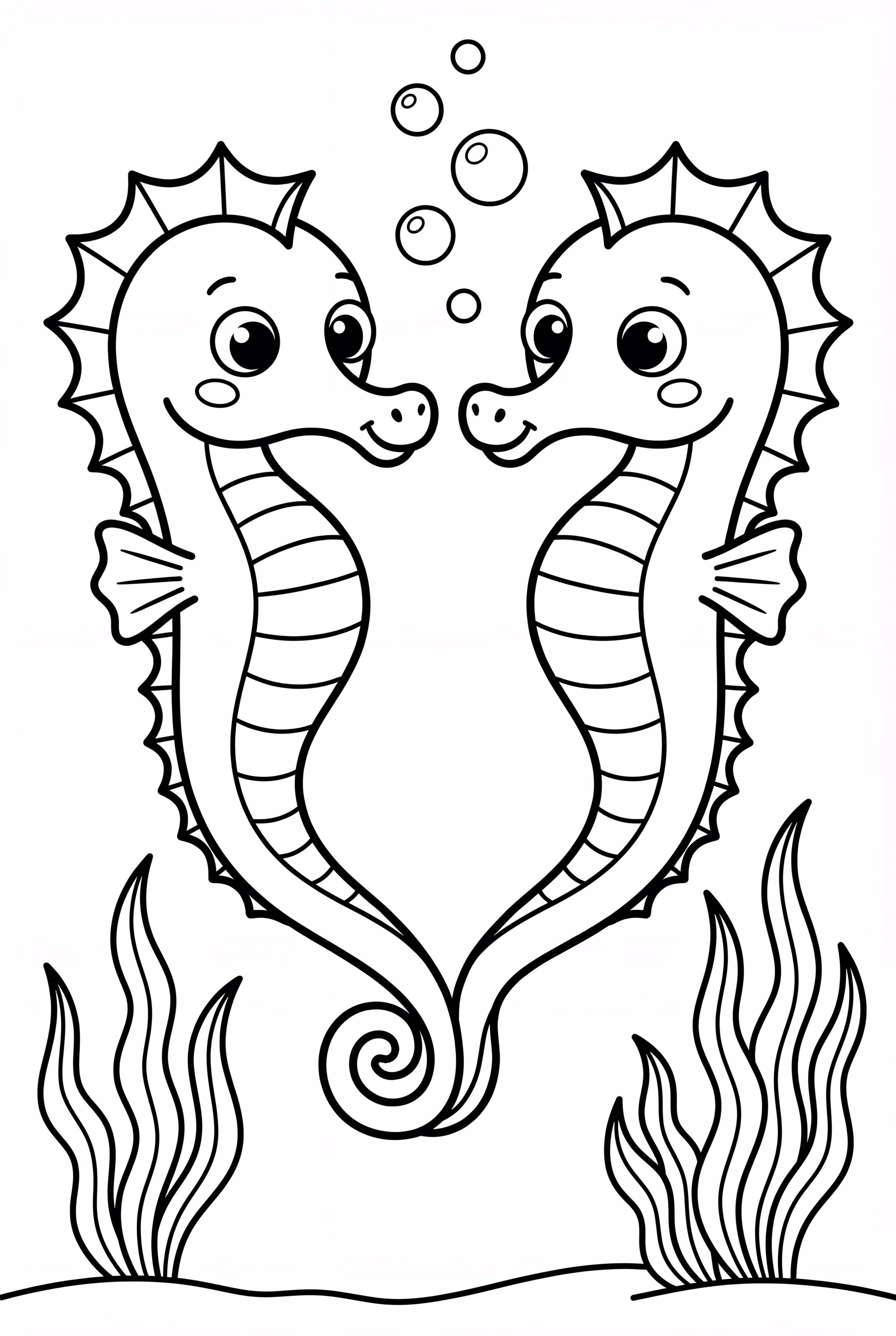 Two Seahorses Forming A Heart