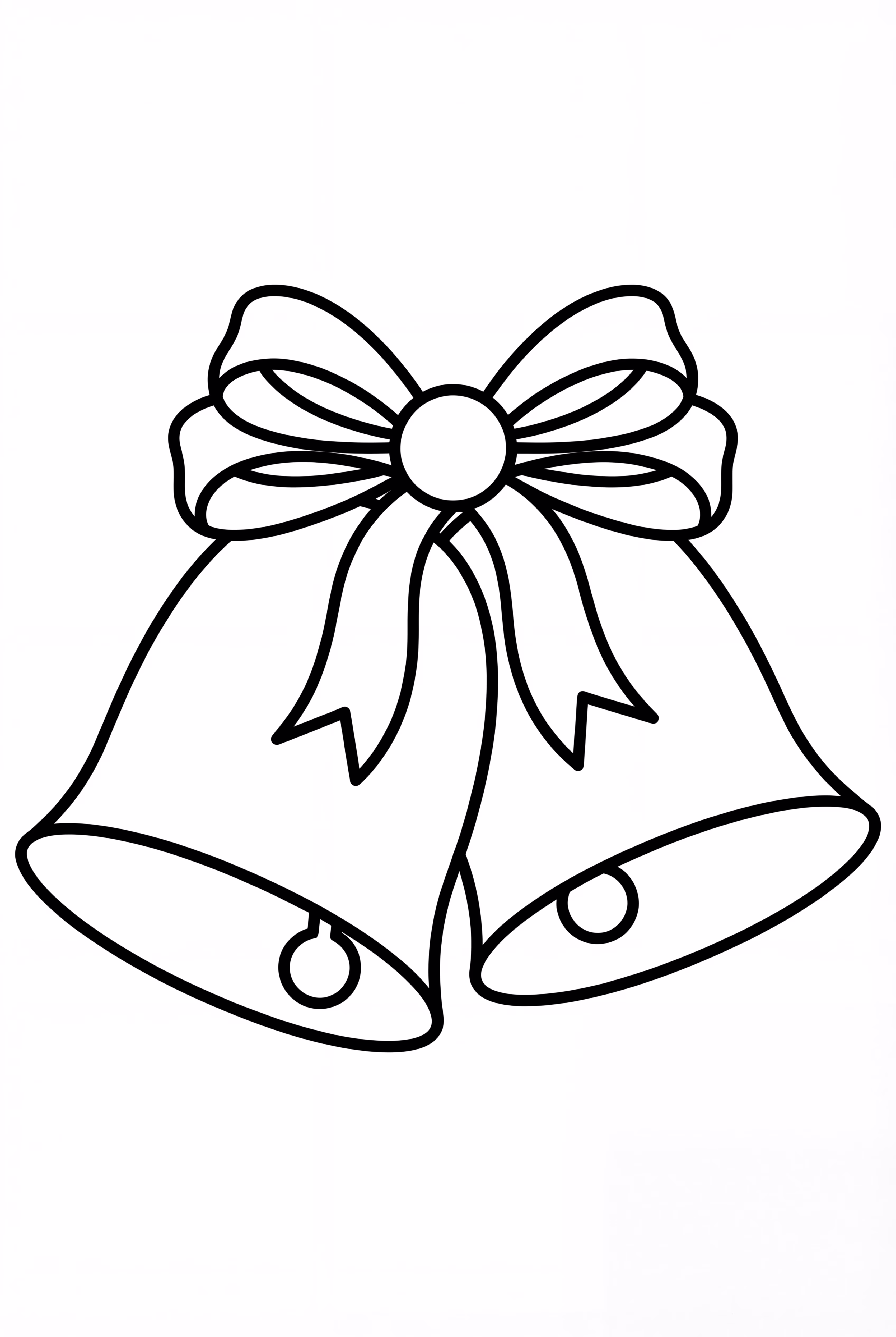 Two Wedding Bells With A Ribbon