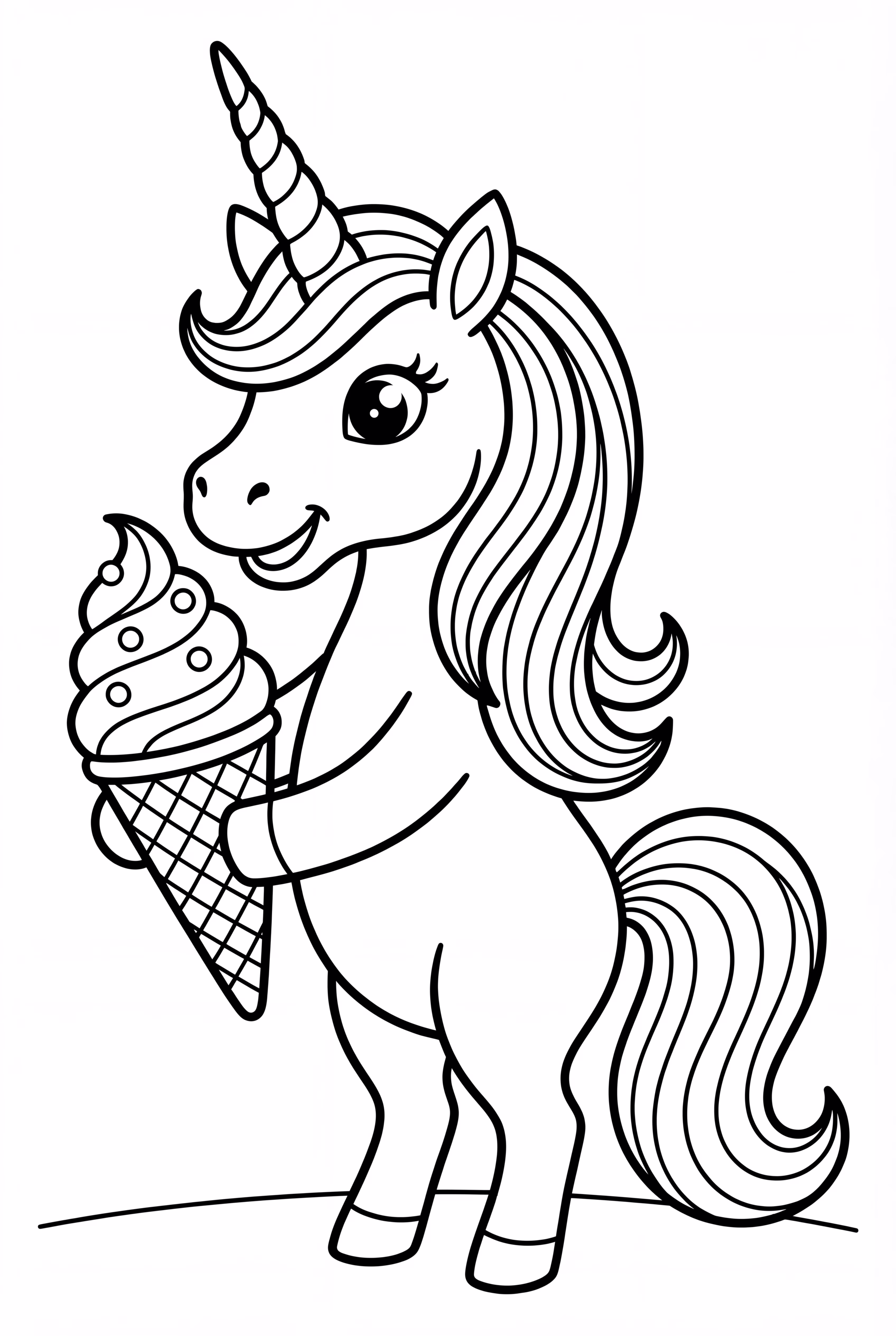 独角兽平衡冰淇淋锥