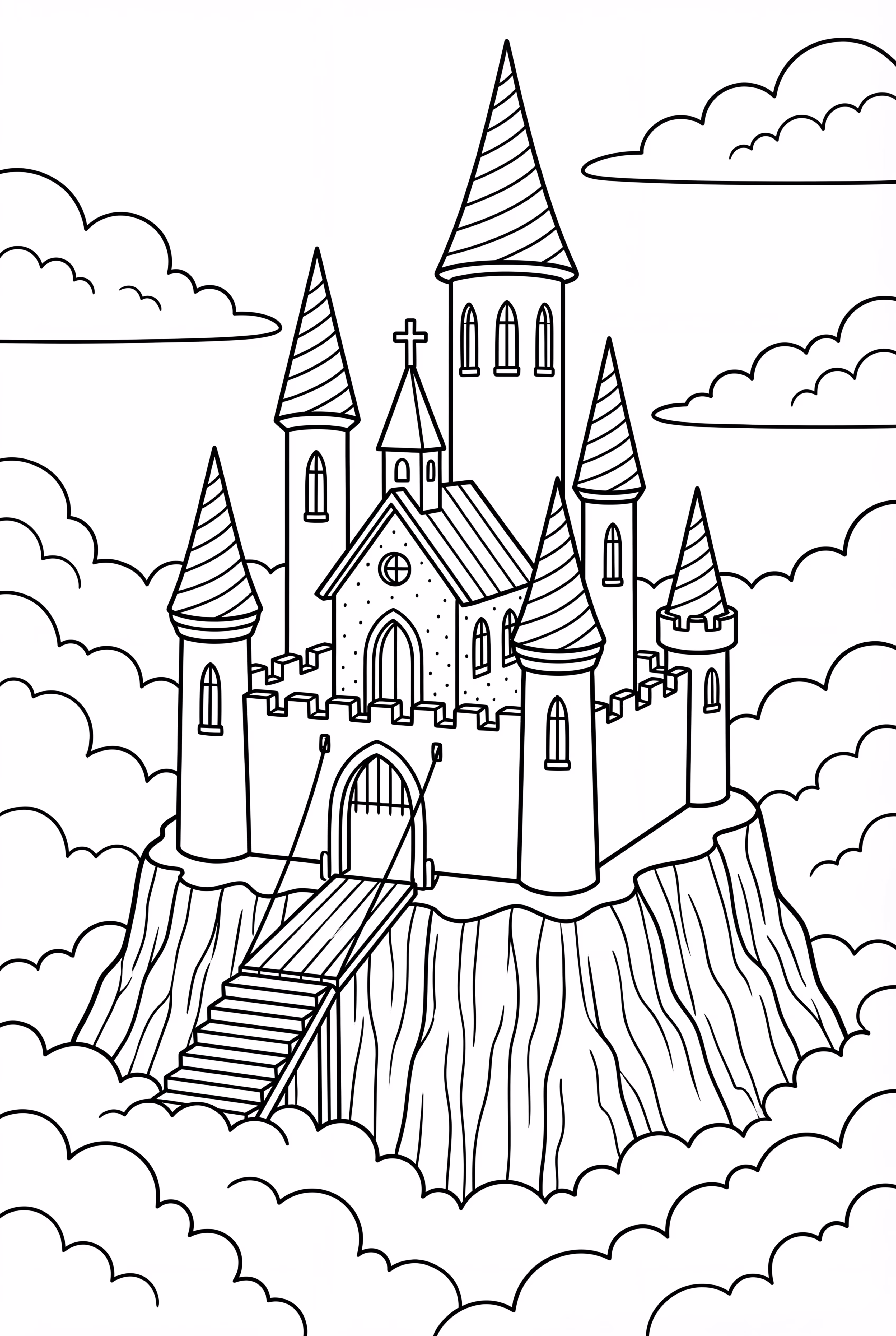 Castelo do Unicórnio no Reino das Nuvens