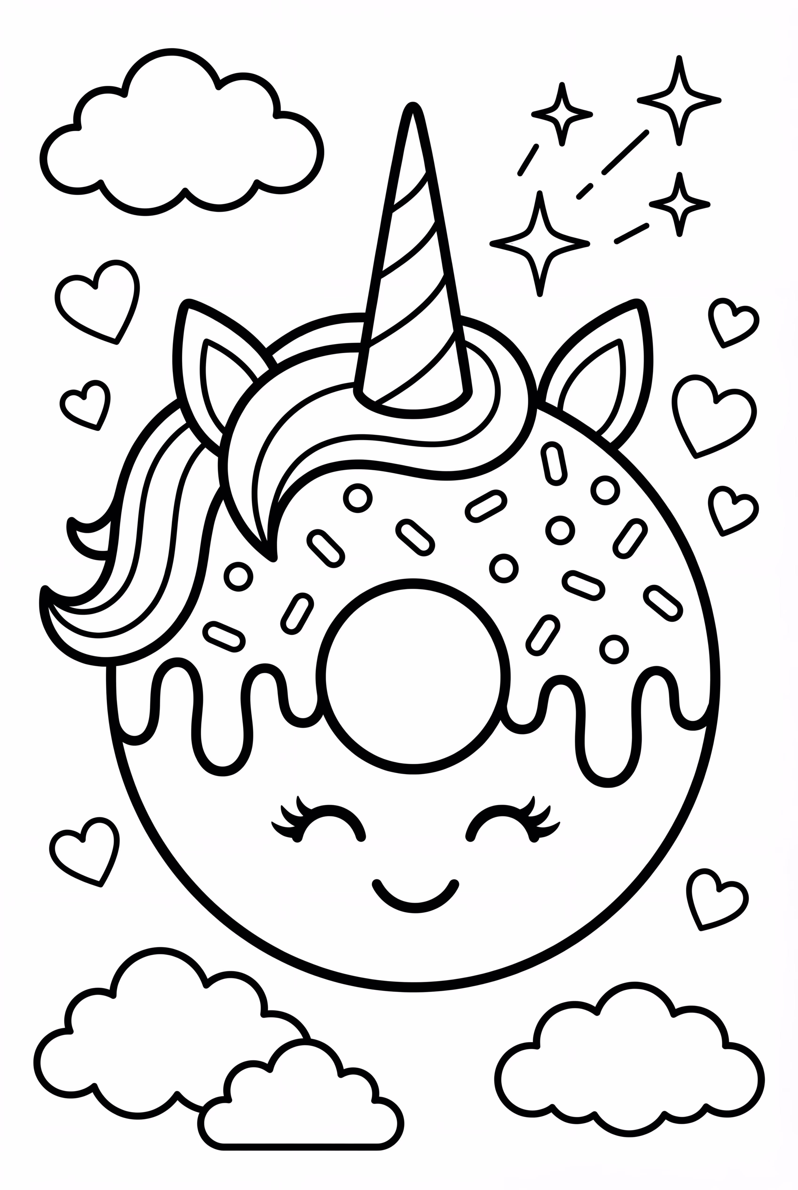 Unicorn Donut Shooting Sparkles