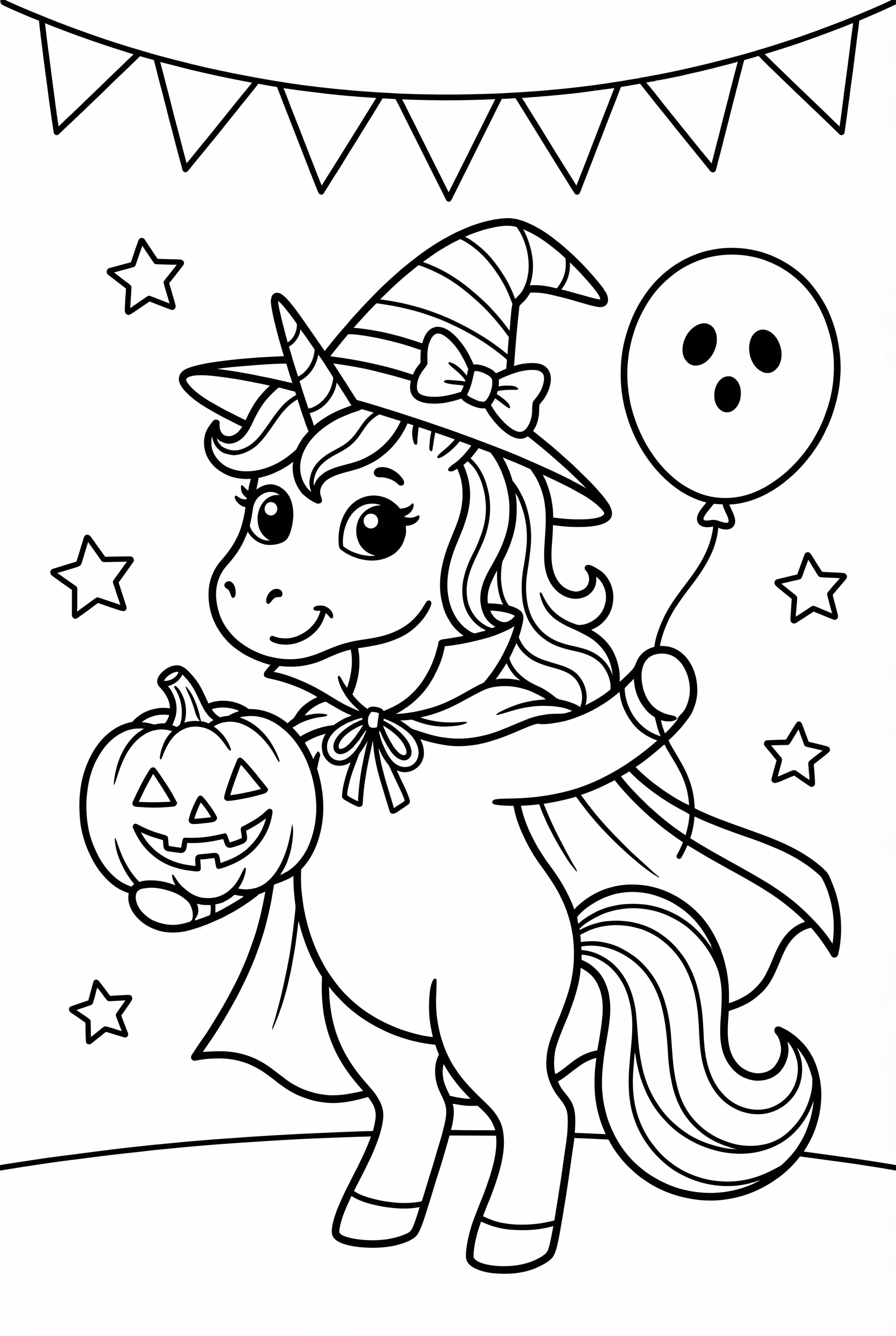 Unicorn Halloween At A Spooky Party