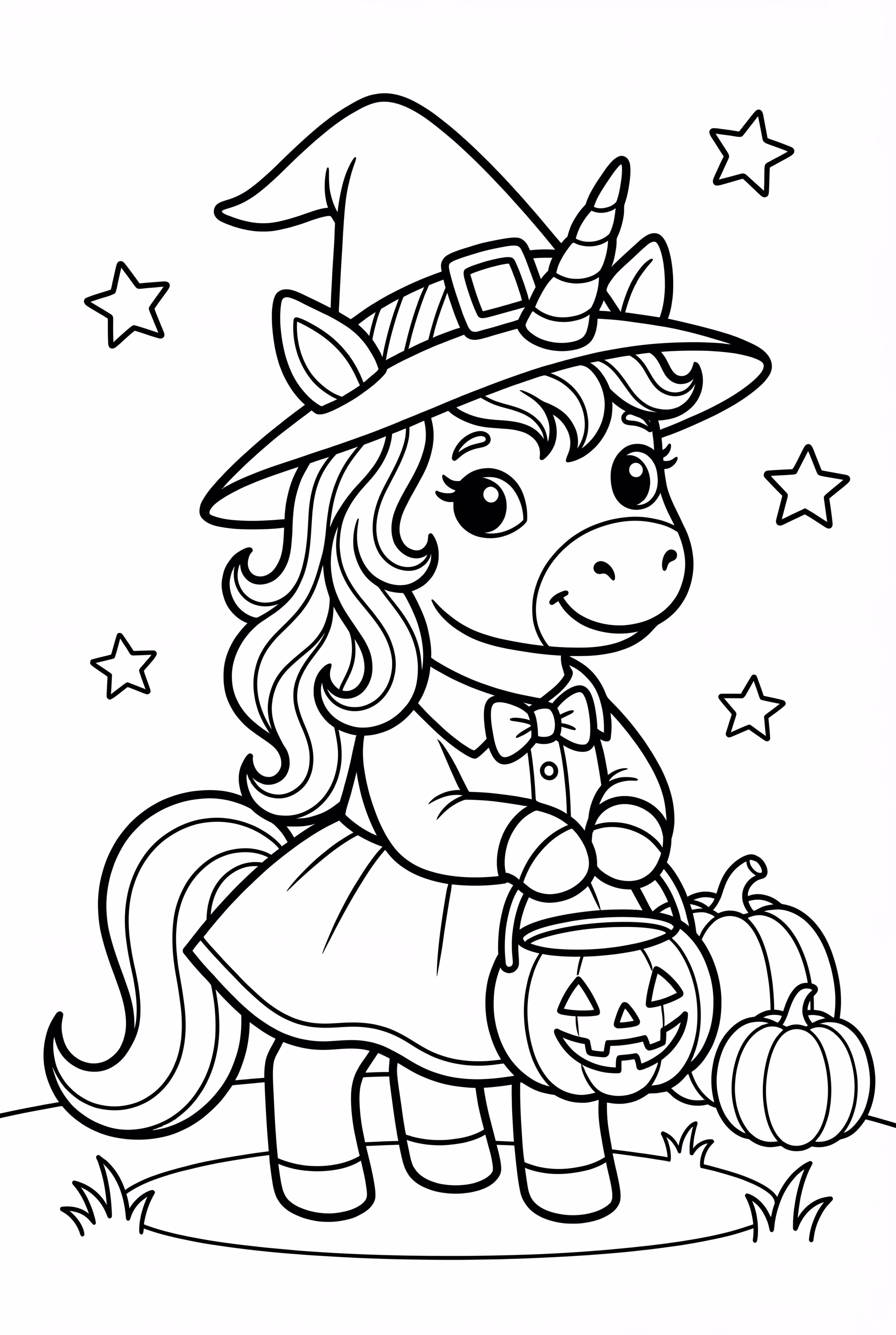 Unicornio Halloween Truco o Trato
