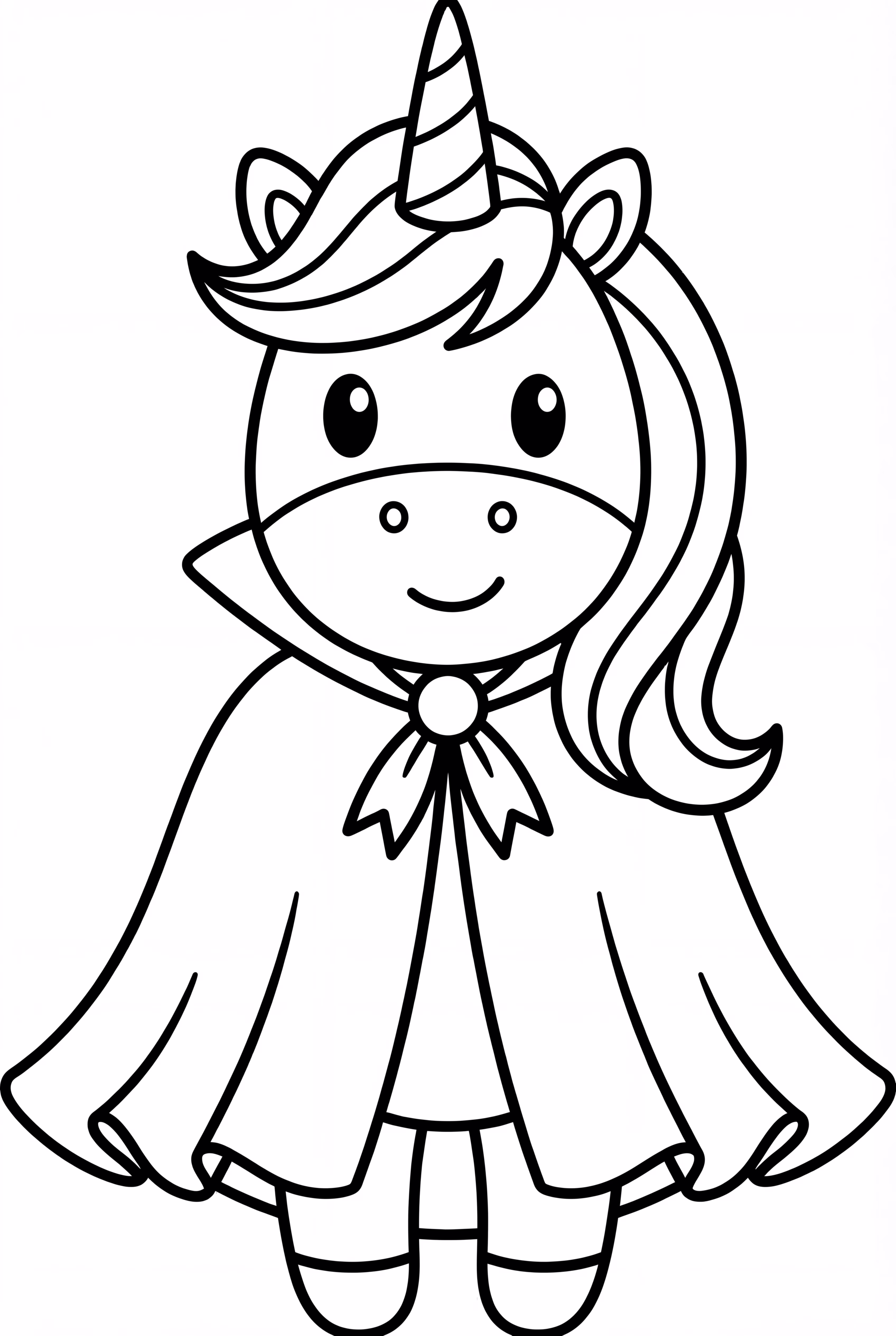 Unicorn Halloween Wrapped In A Cape