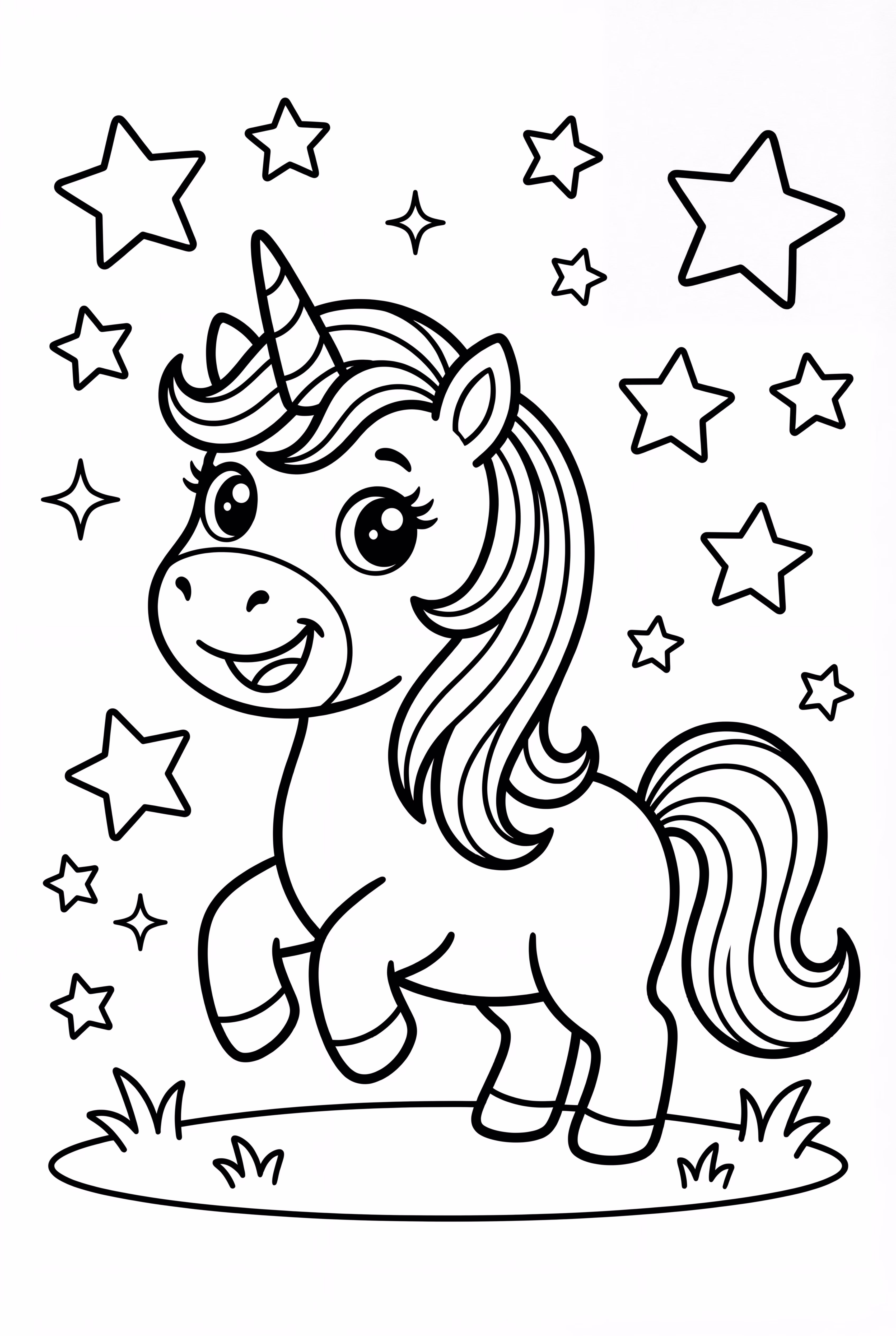 unicorn surrounded by stars