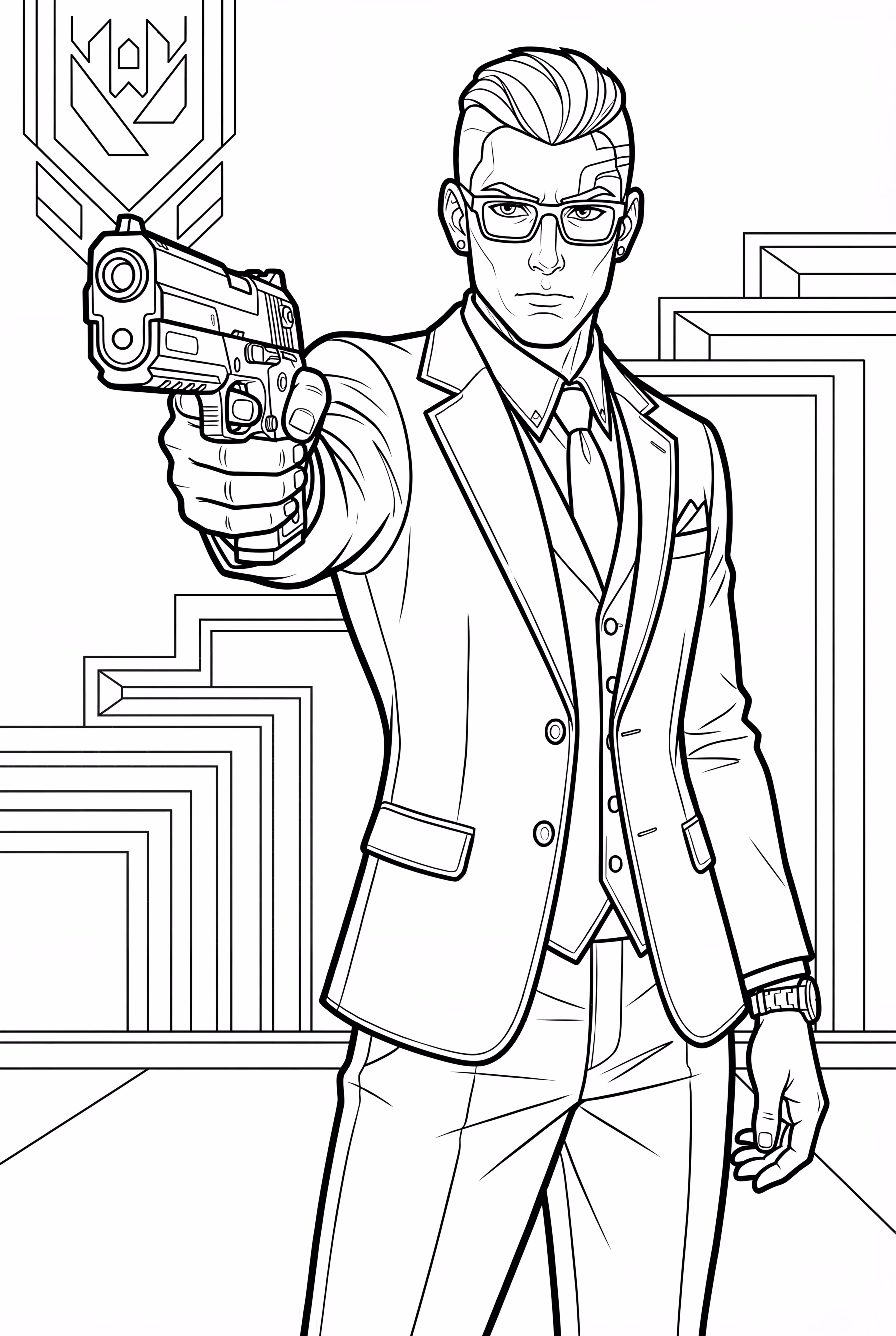 Valorant Chamber Aiming His Pistol