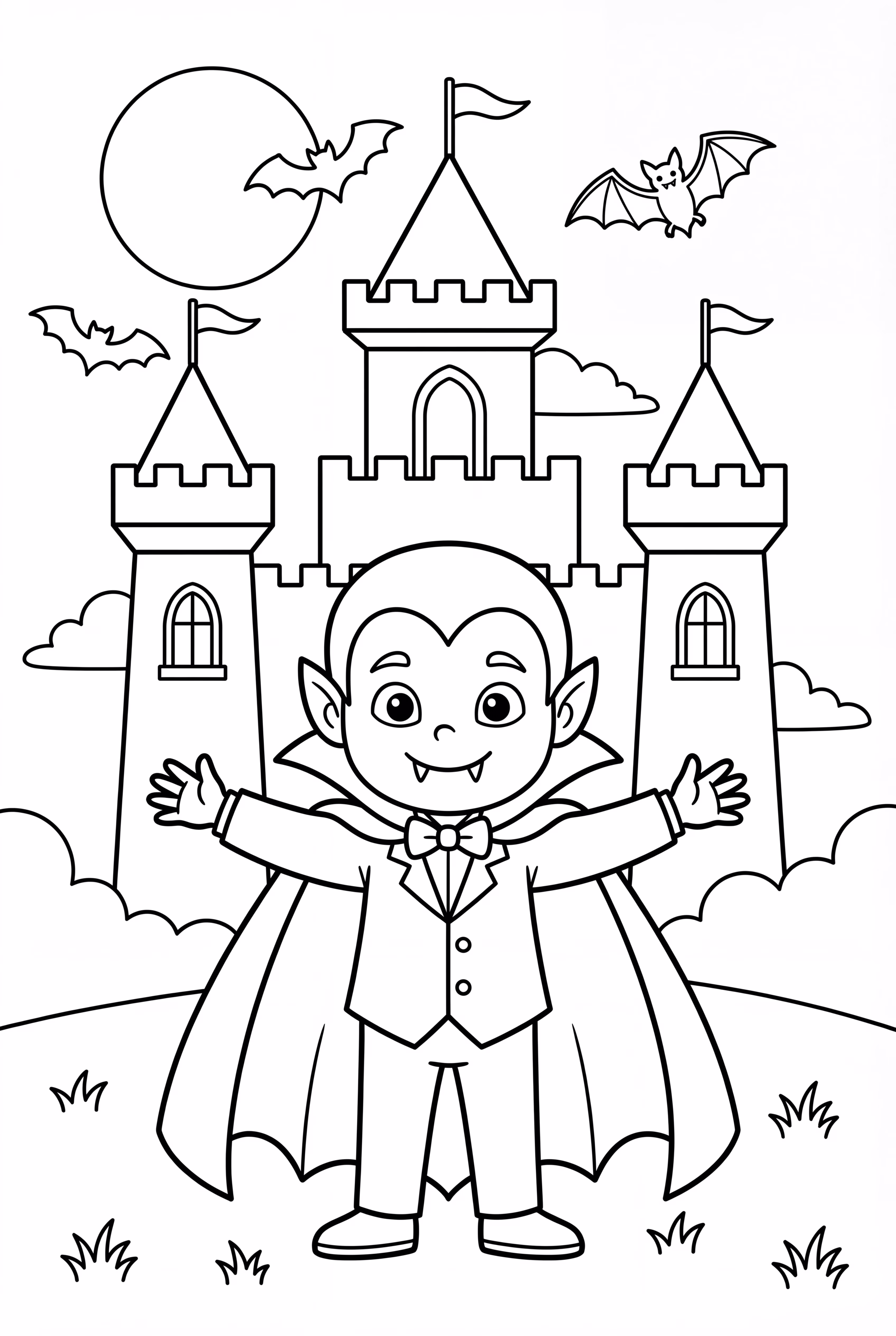 Vampire In Front Of His Castle