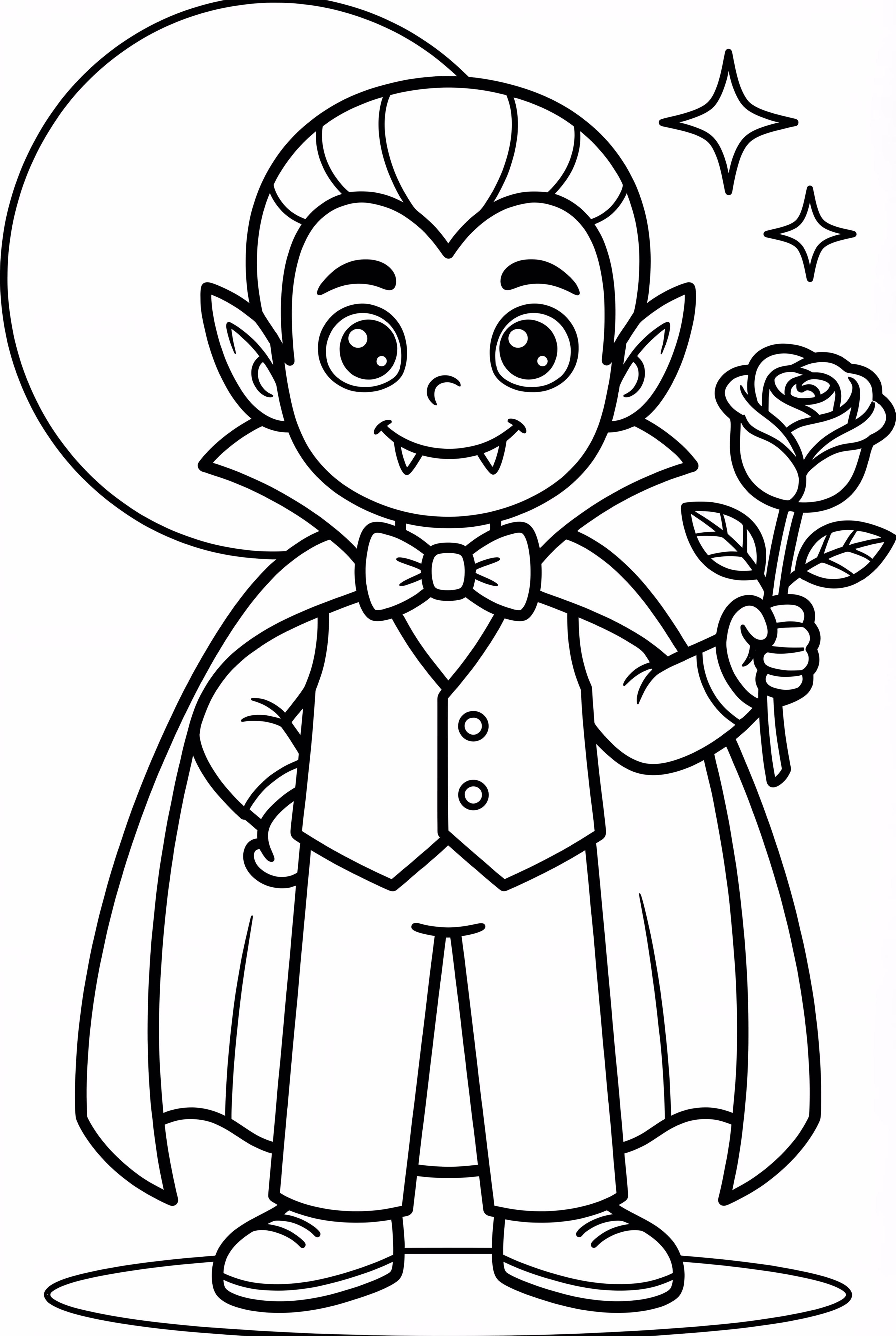 Vampire Posing With A Rose