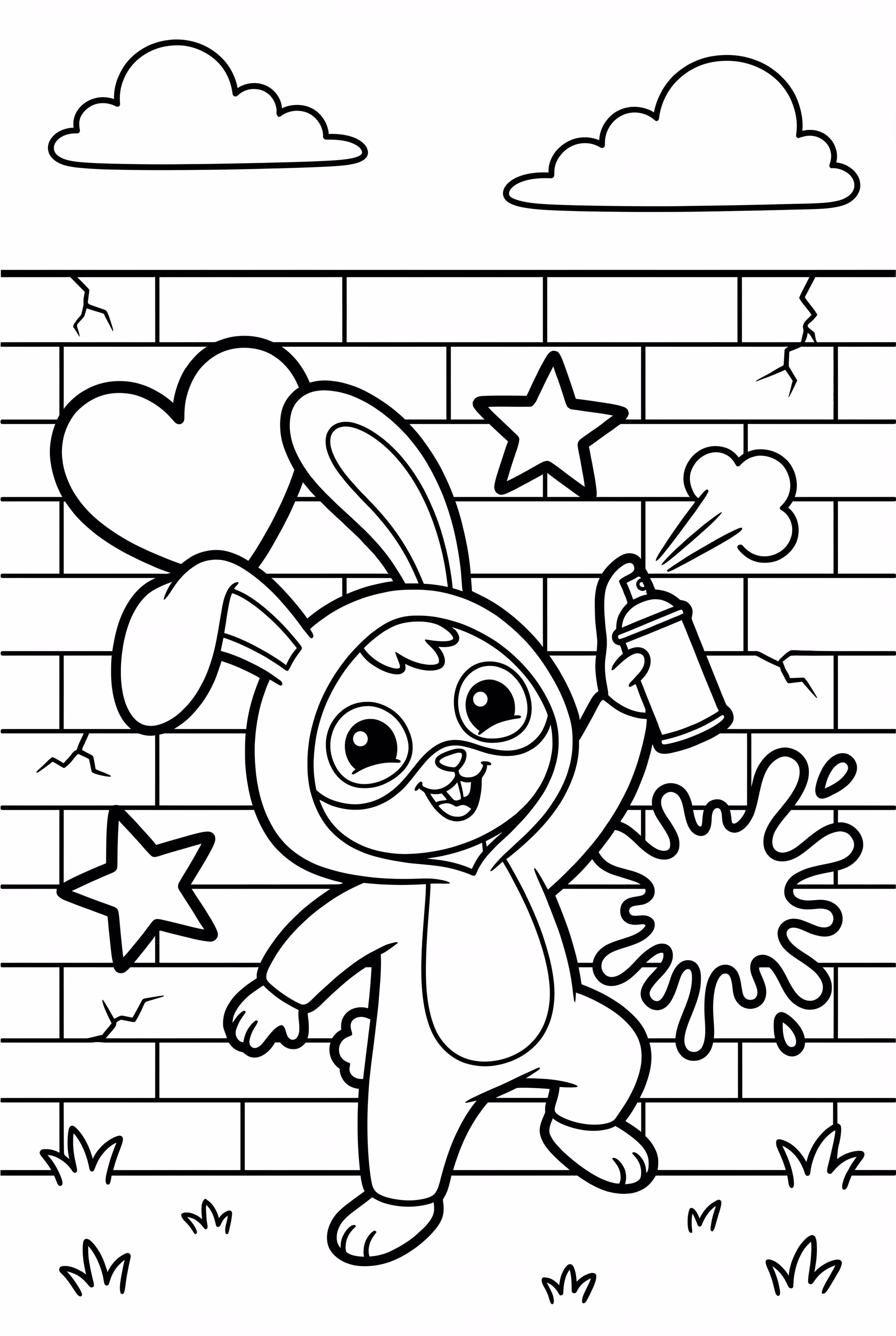 Vanny Peignant des Graffitis sur les Murs