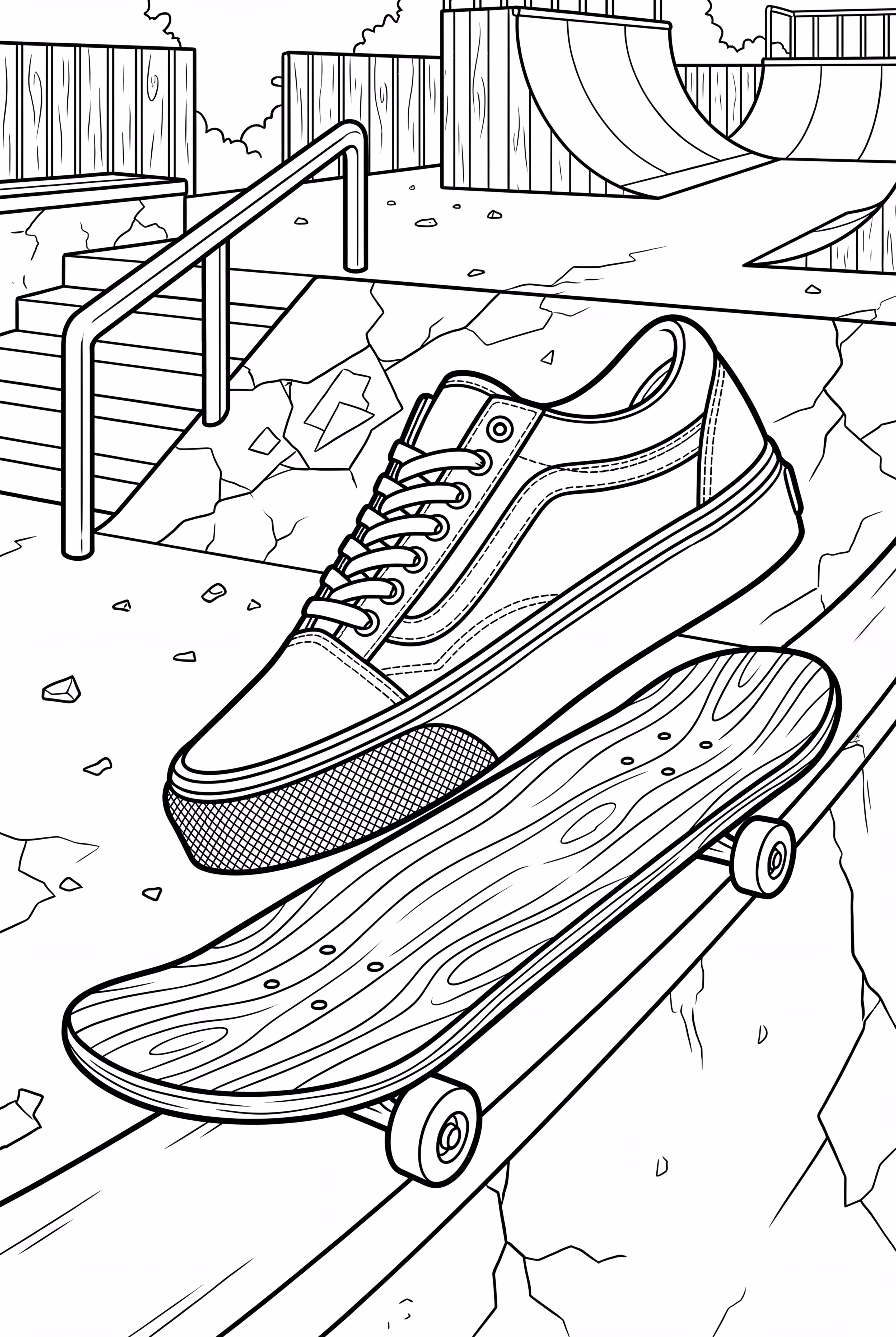 Vans Shoe in a Skatepark-2