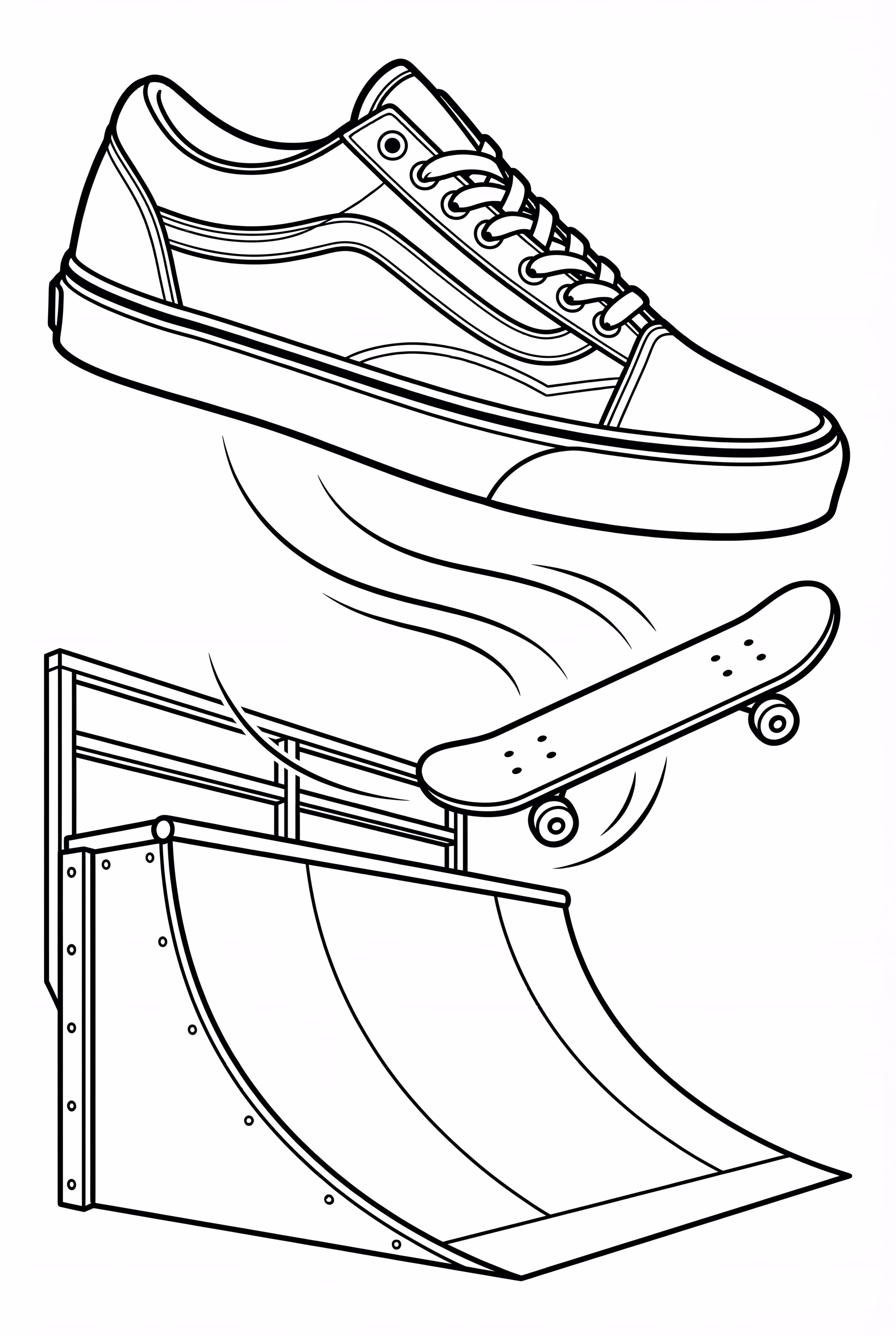 Chaussure Vans dans un skatepark