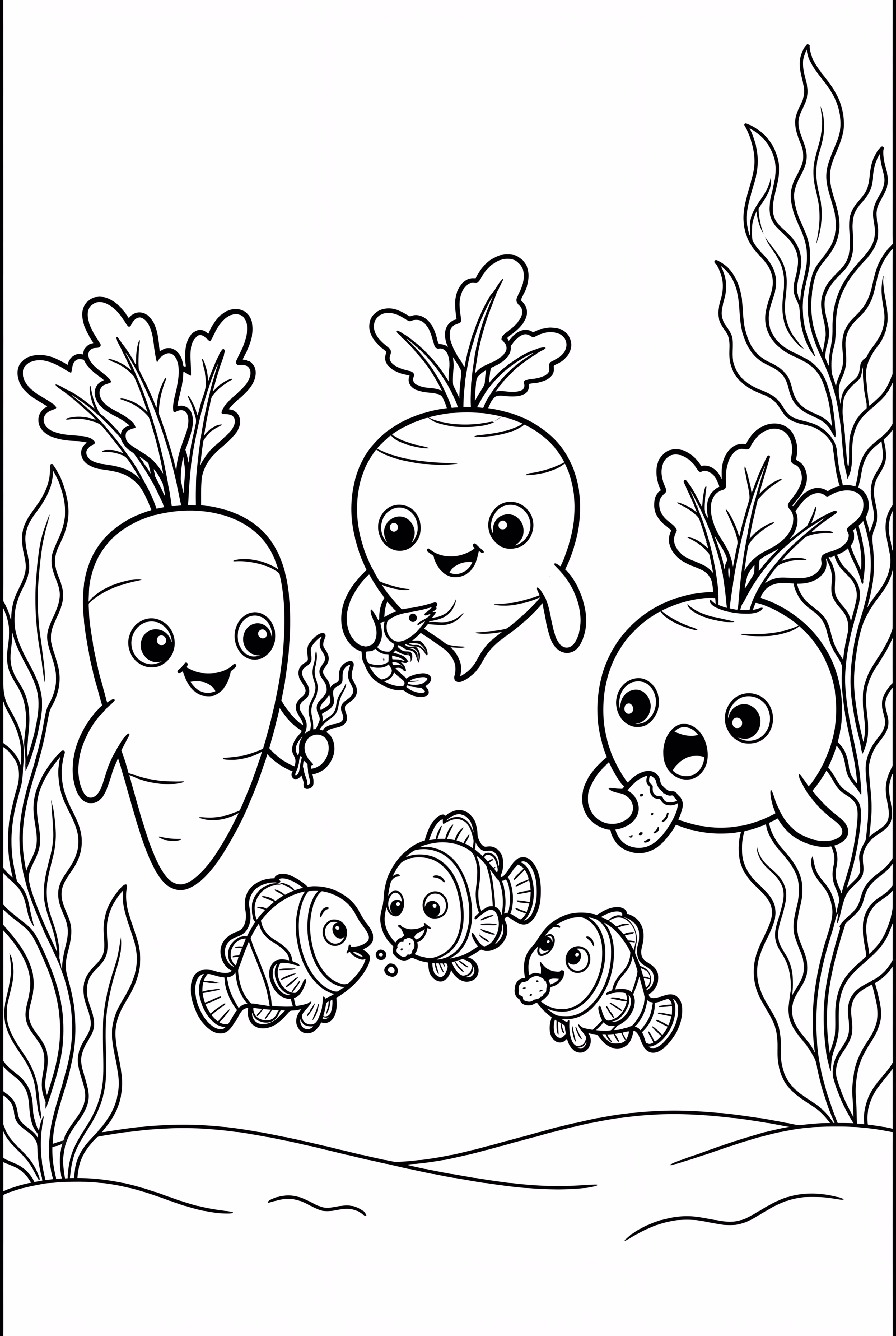 Vegimals Feeding Baby Clownfish