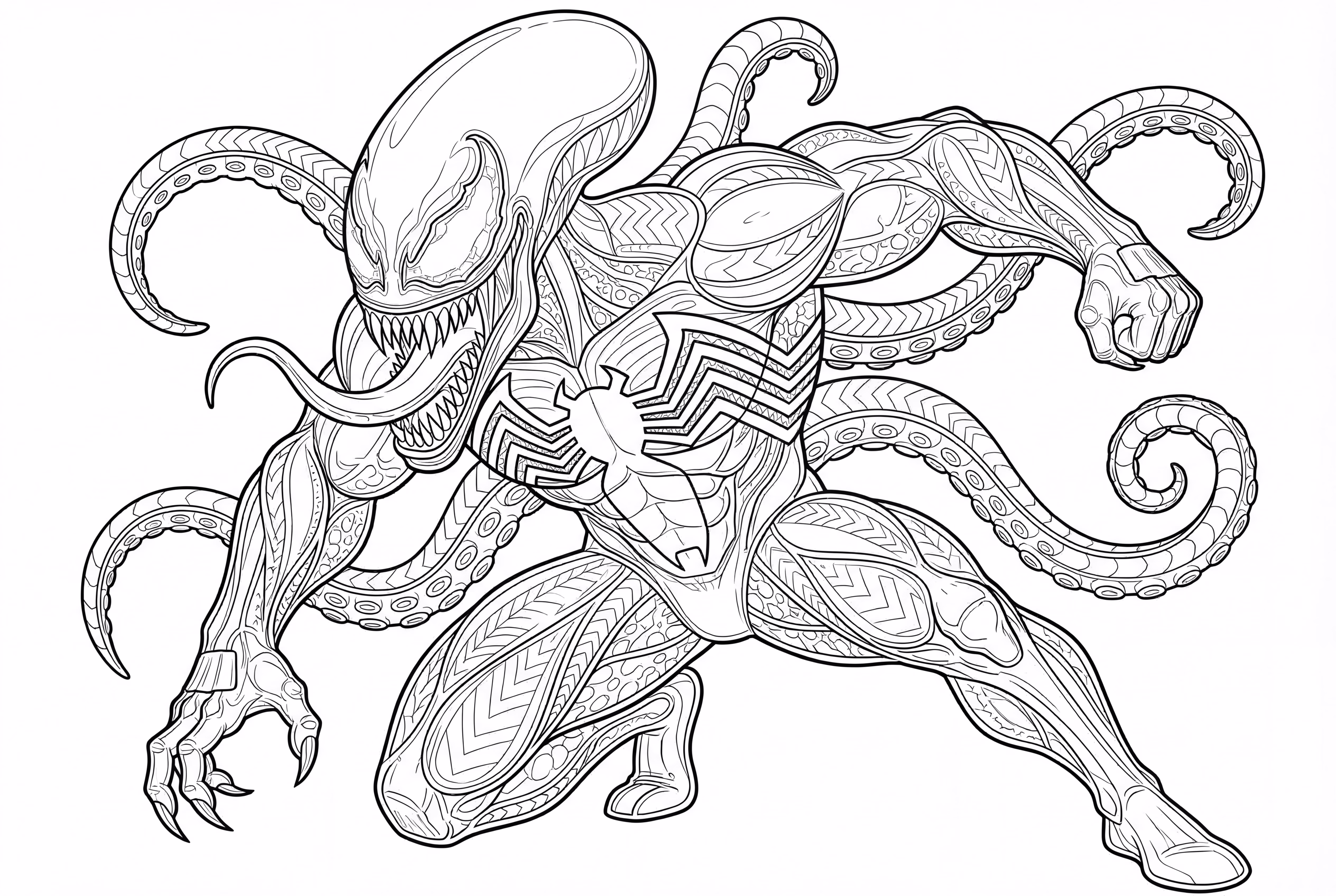 Venom Alien Costume Microscopic View