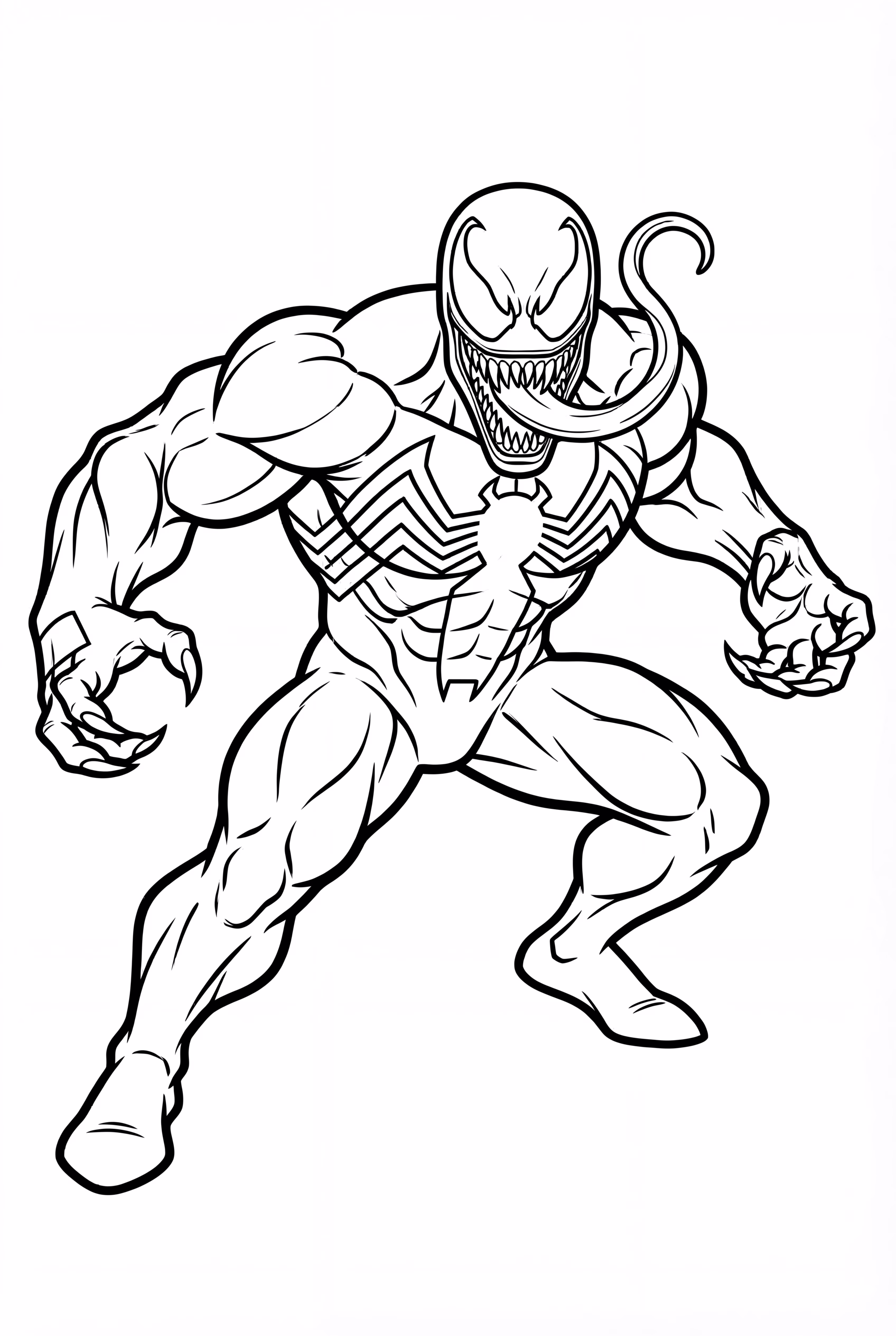 venom Silhouette Against Red Sky