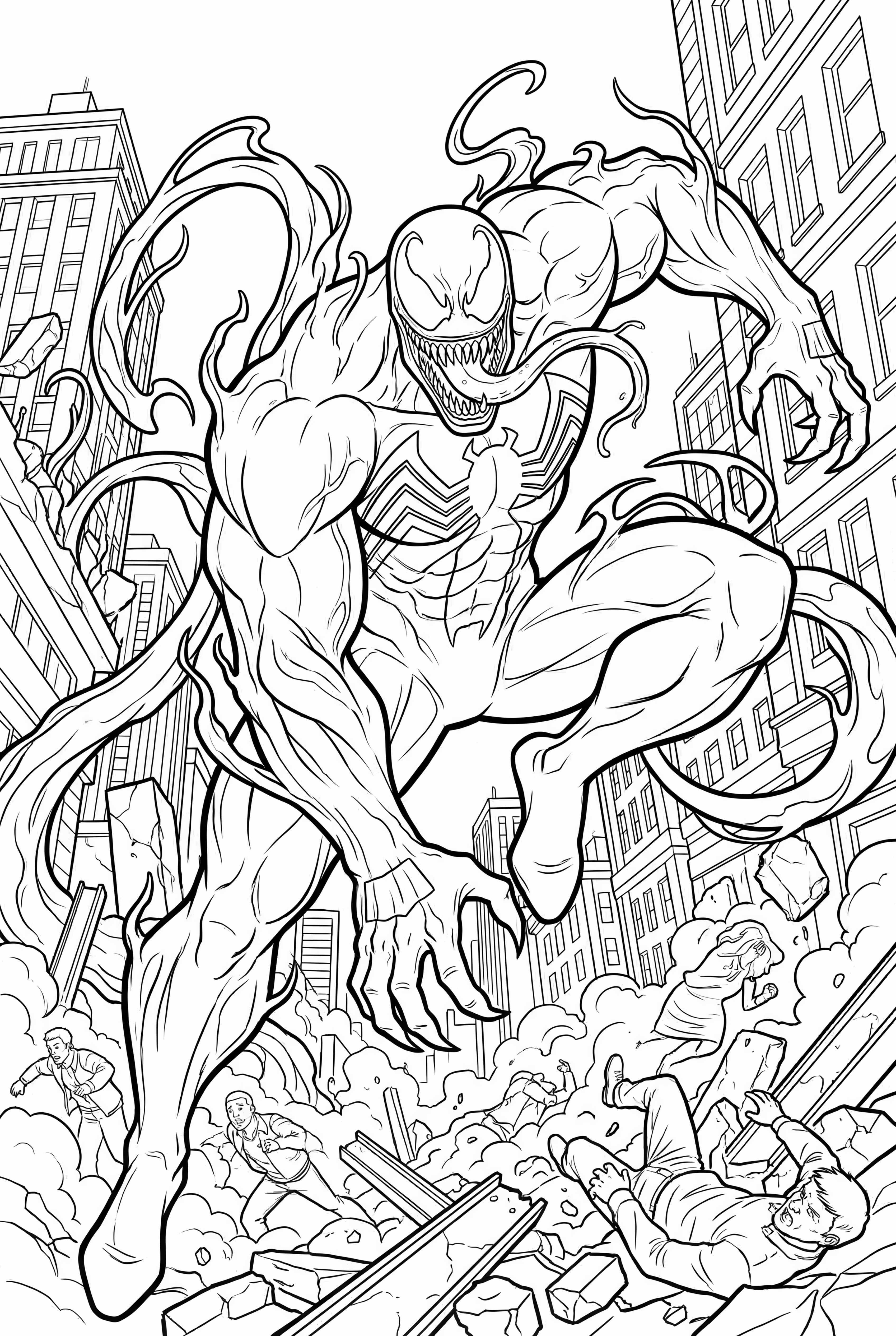 venom symbiote city destruction-2