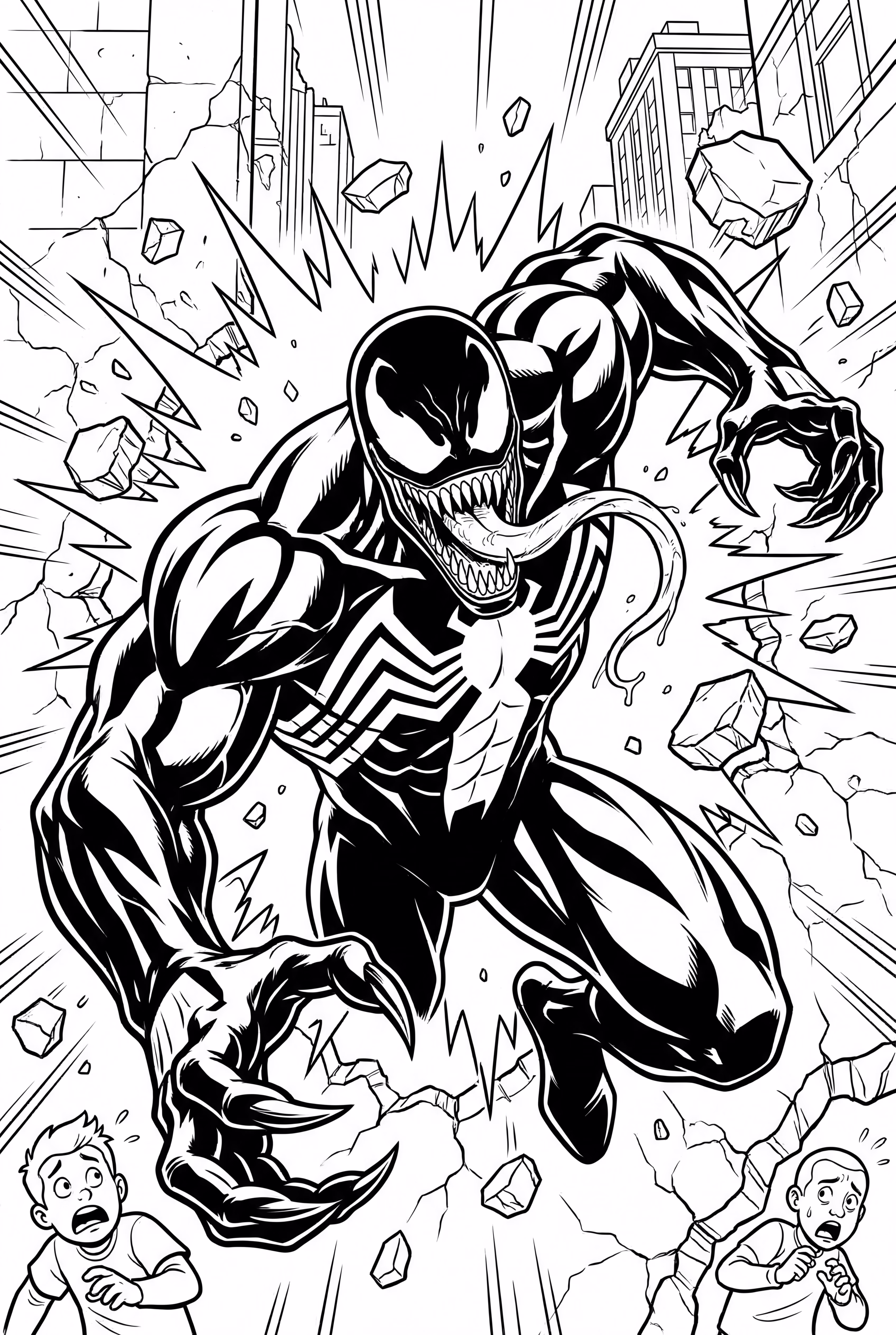 ataque da língua do Venom