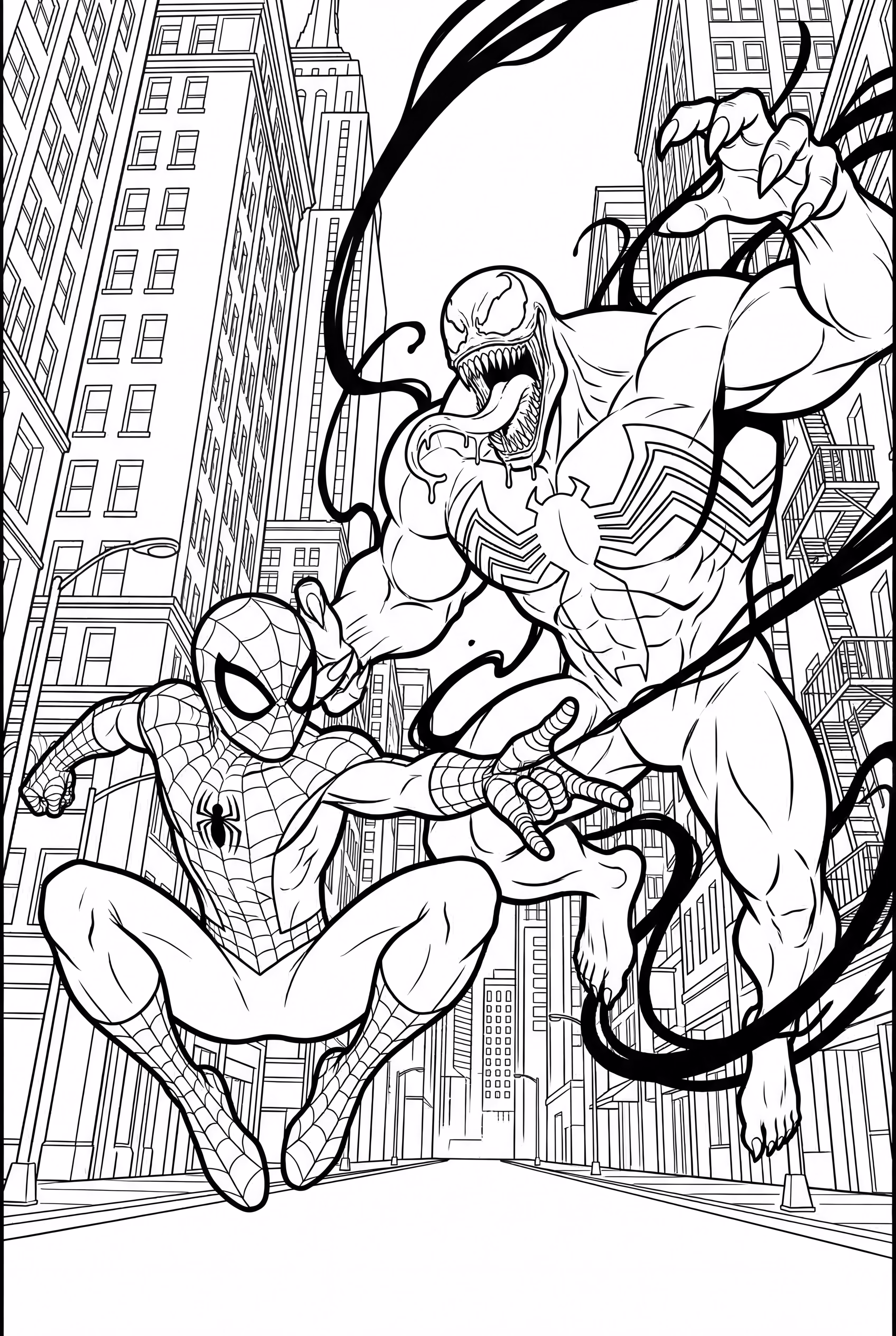 venom vs spiderman scene