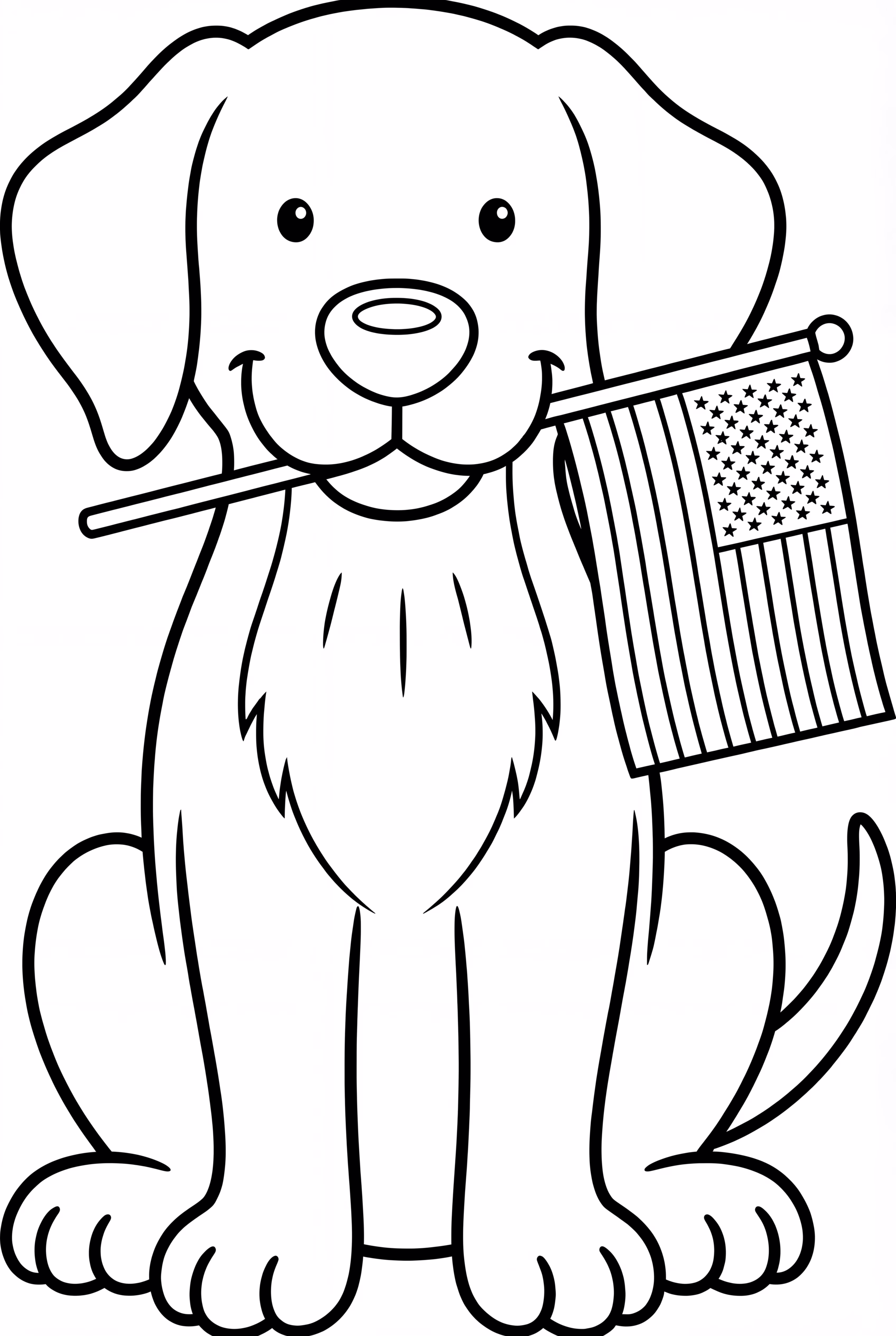 Veterans Day Dog With A Flag