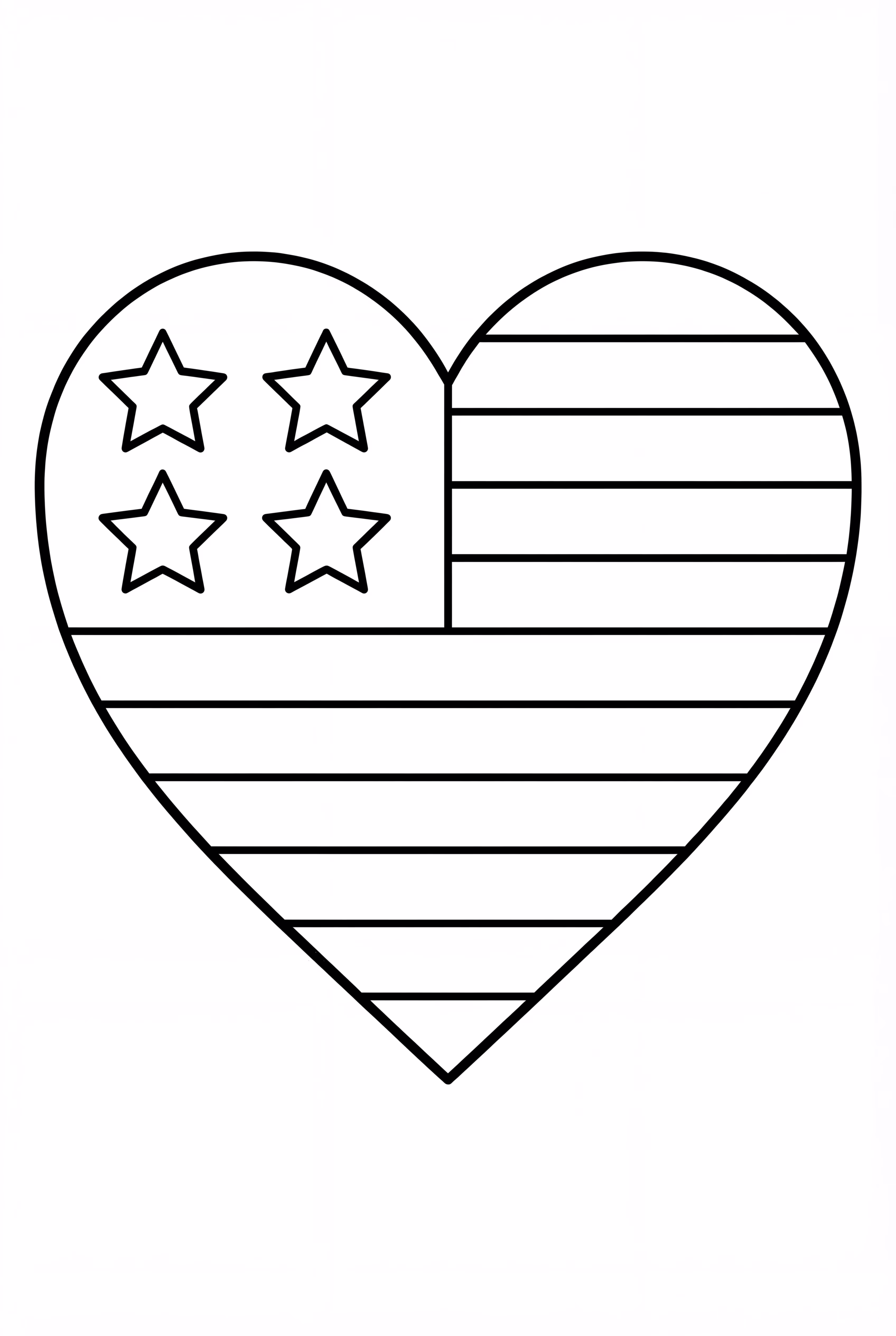 Veterans Day Heart With Flag