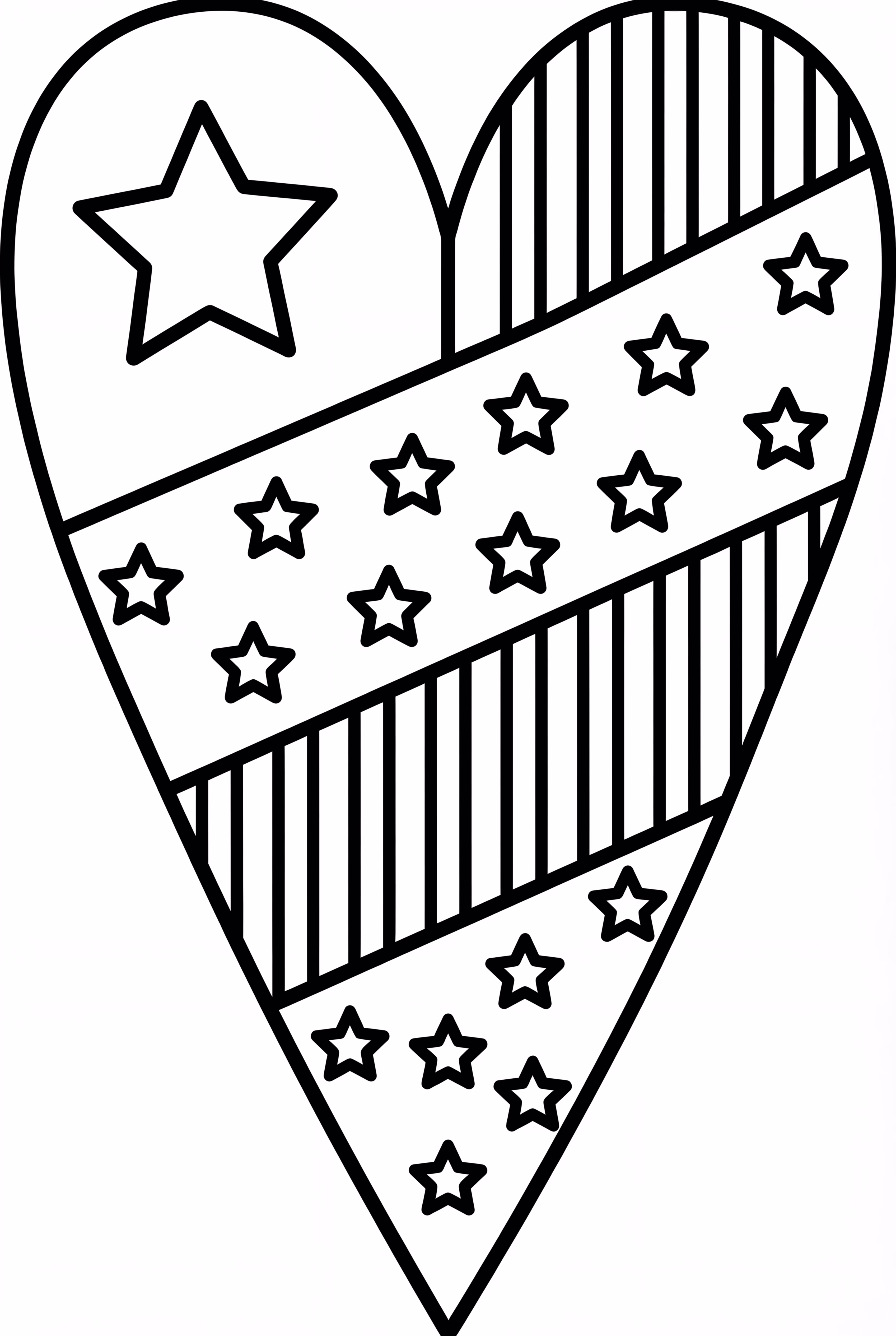 Veterans Day Simple Patriotic Heart