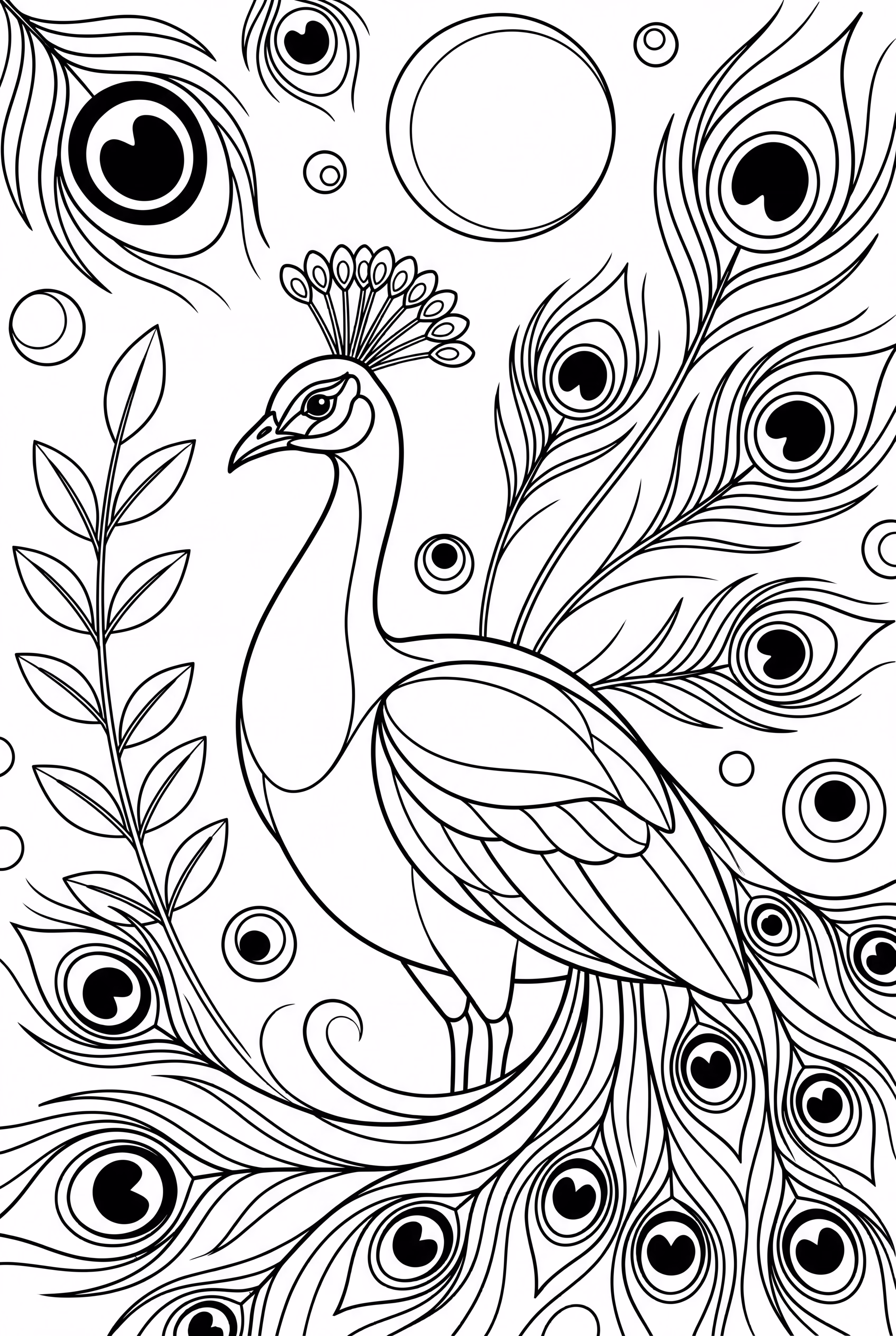 vibrant peacock feathers