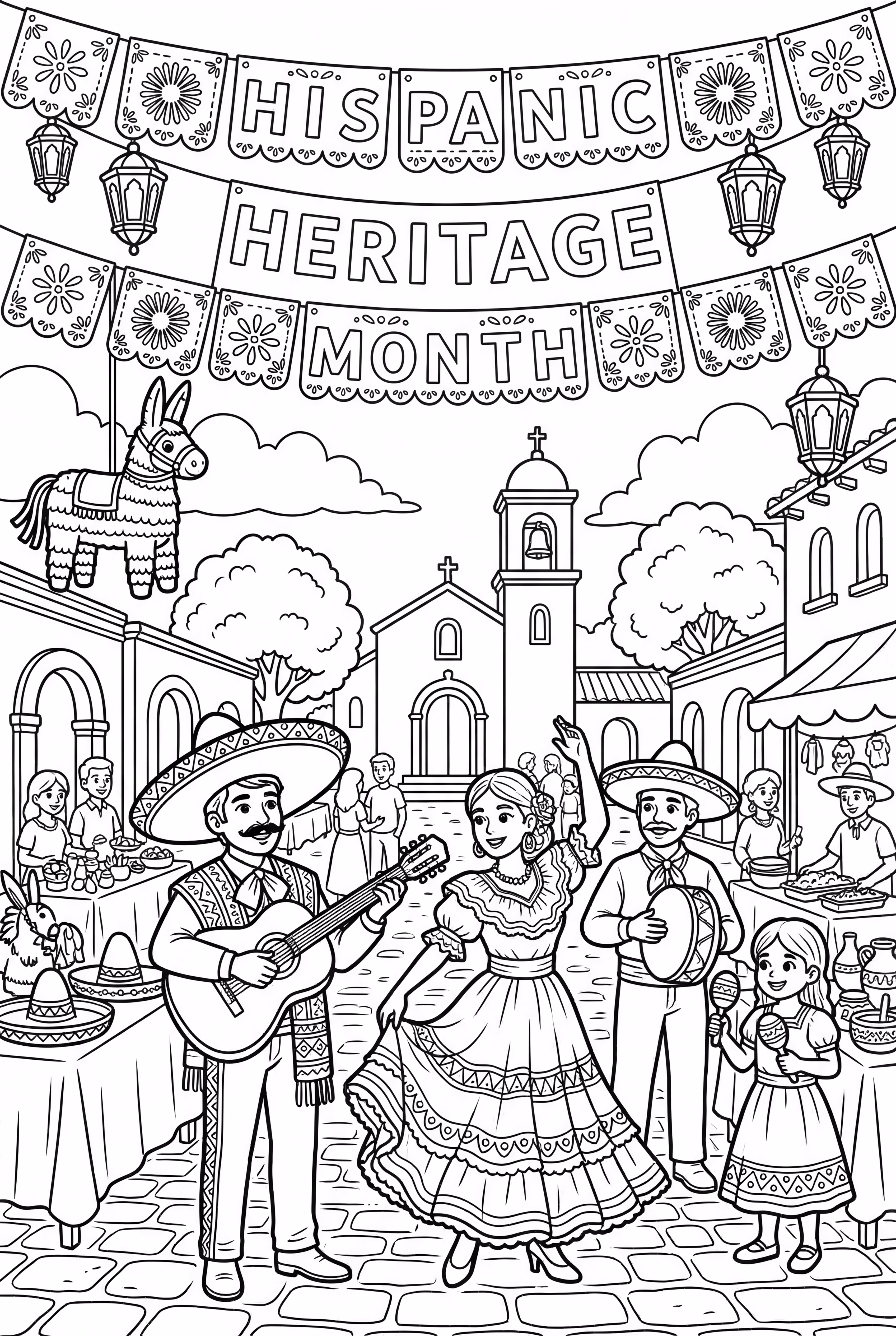 Vibrant Street Festival For Hispanic Heritage Month