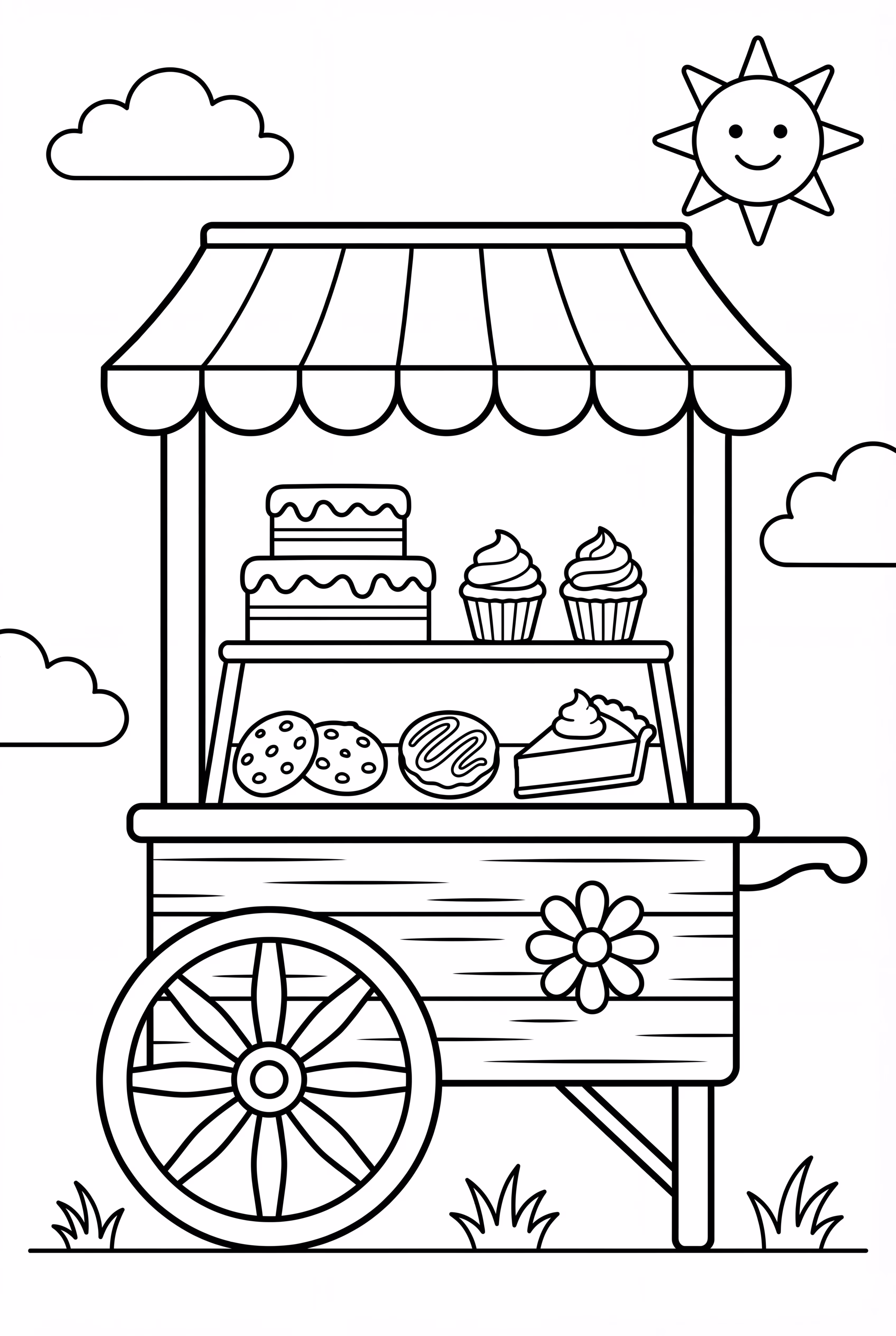 Vintage Dessert Cart With Treats