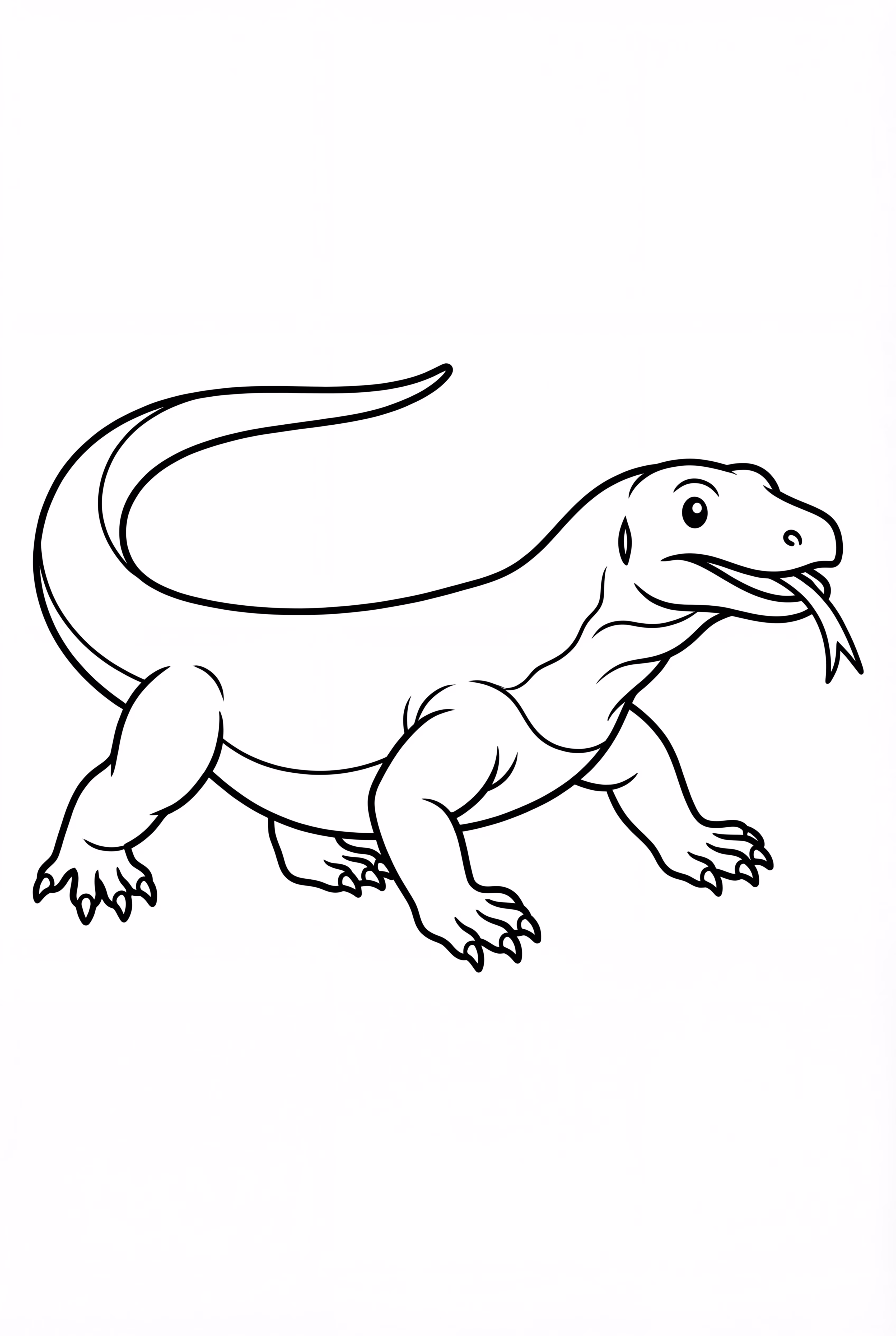 Walking Komodo Dragon