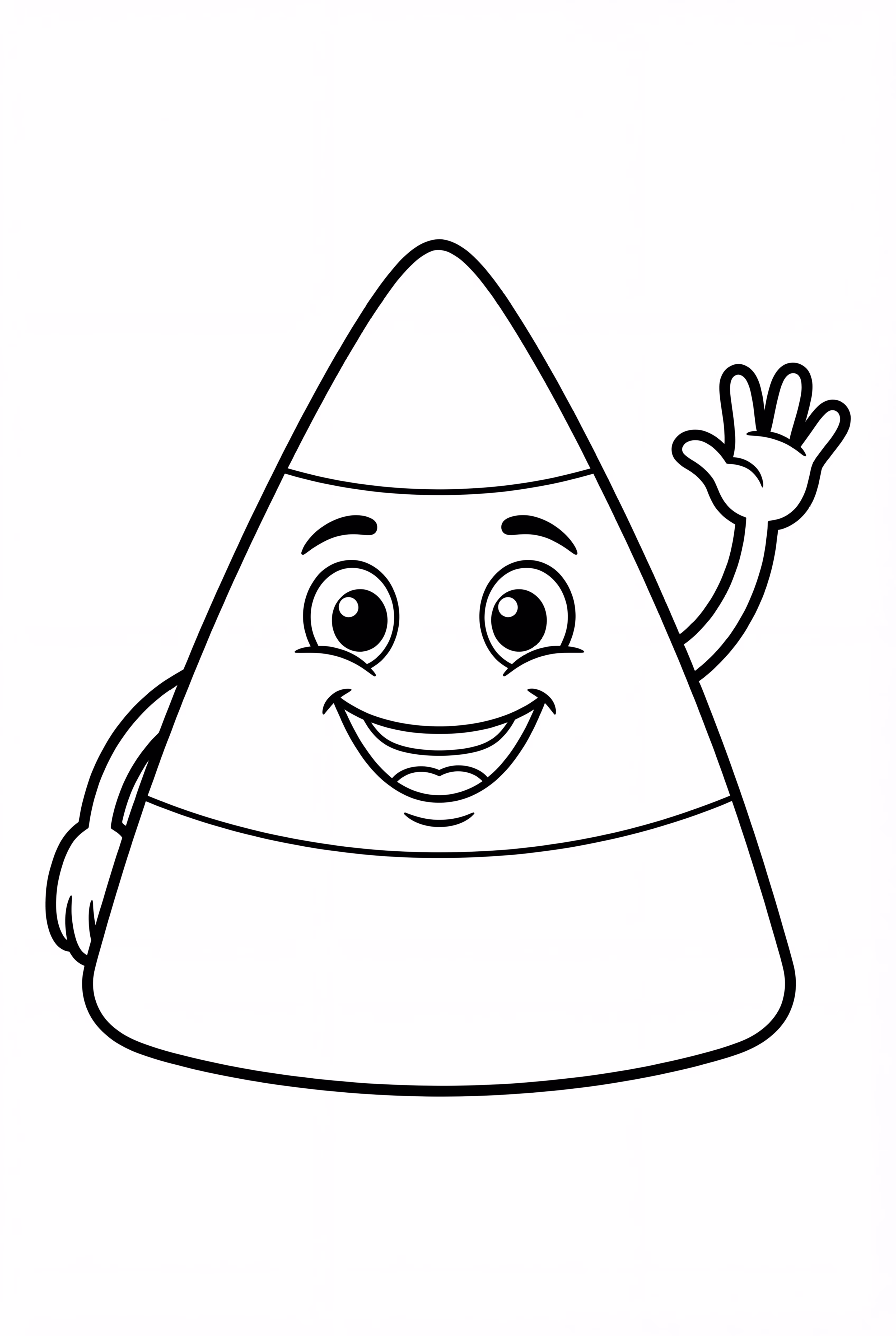 手を振るキャンディコーンの友達