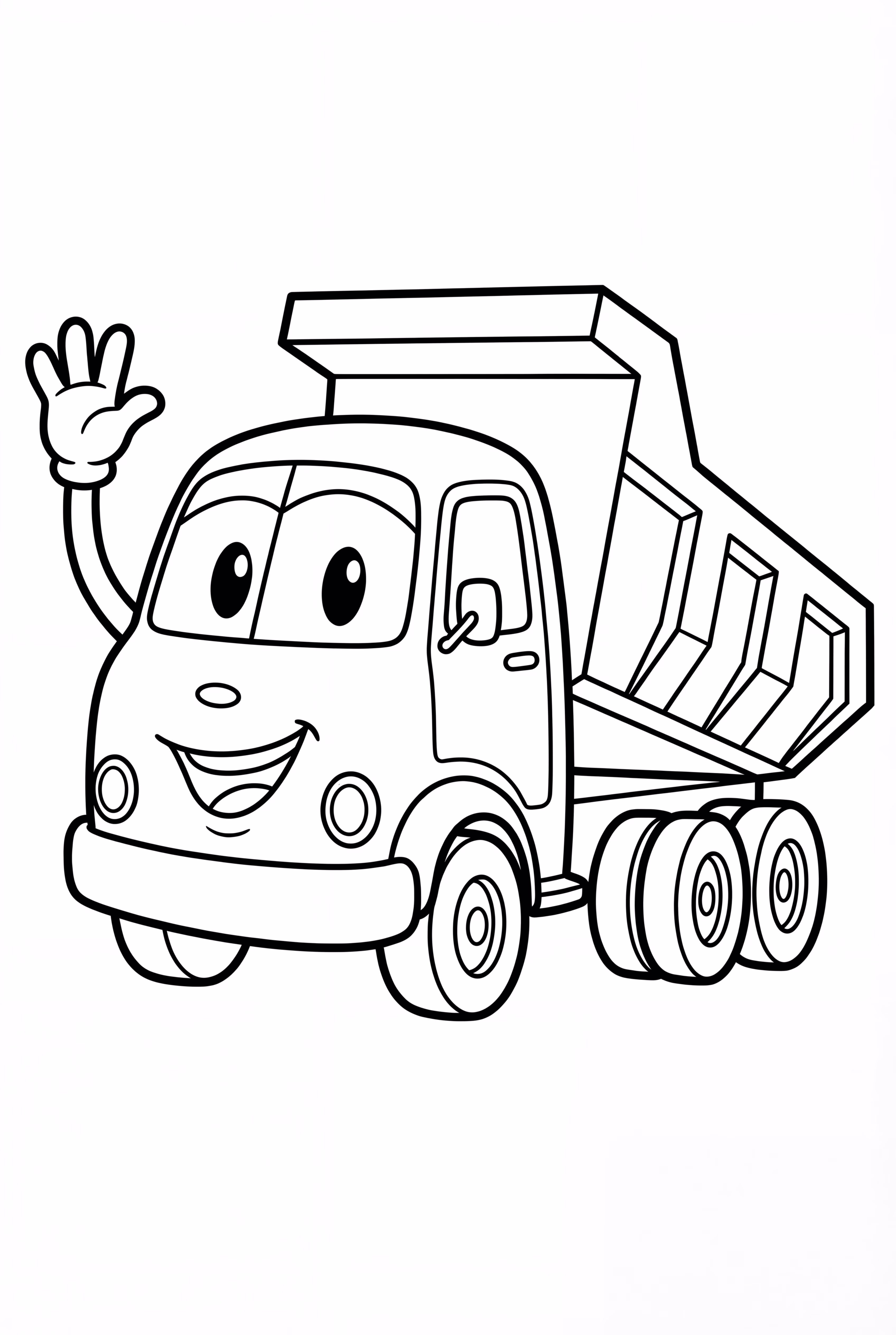 Waving Dump Truck