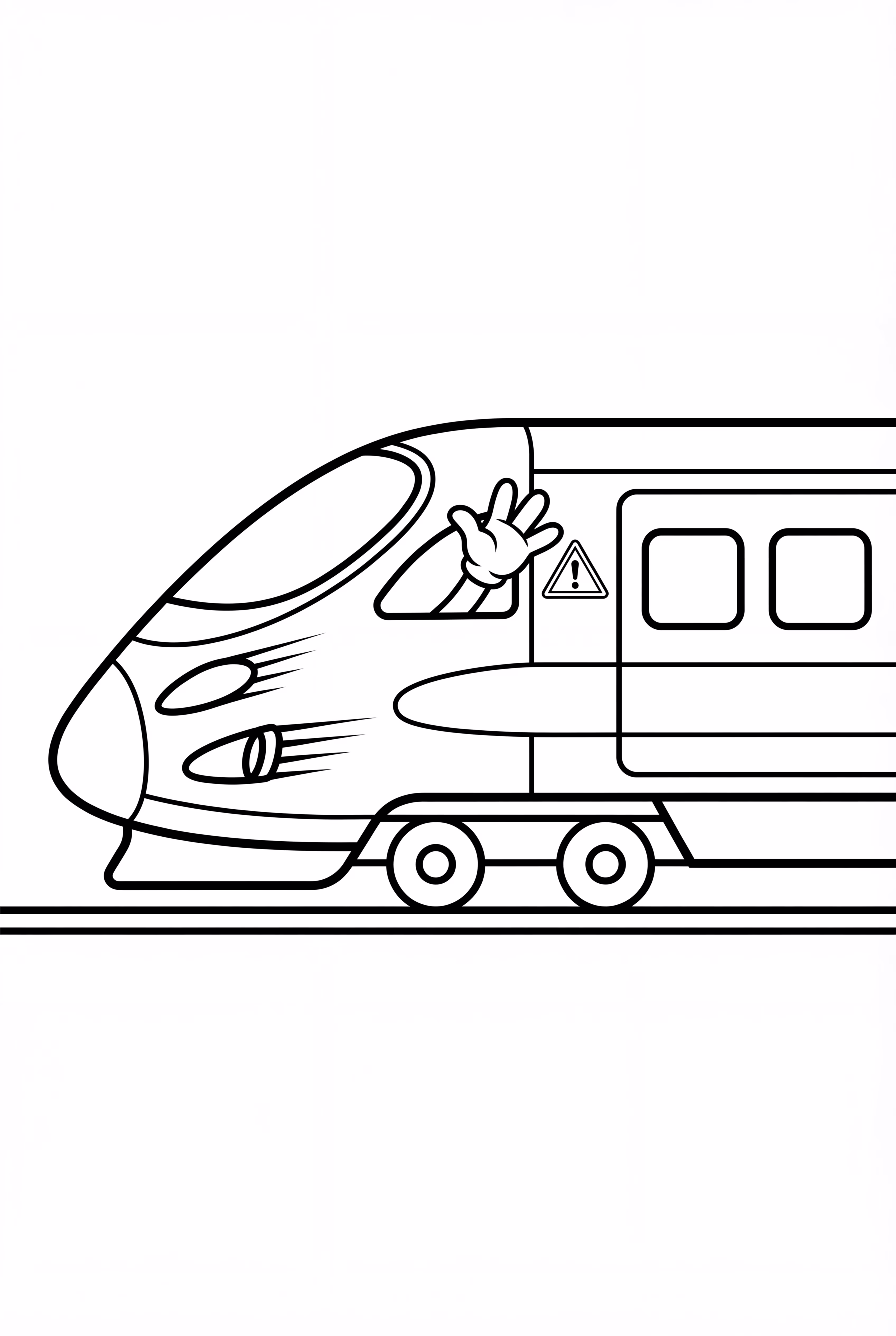 Waving High Speed Train