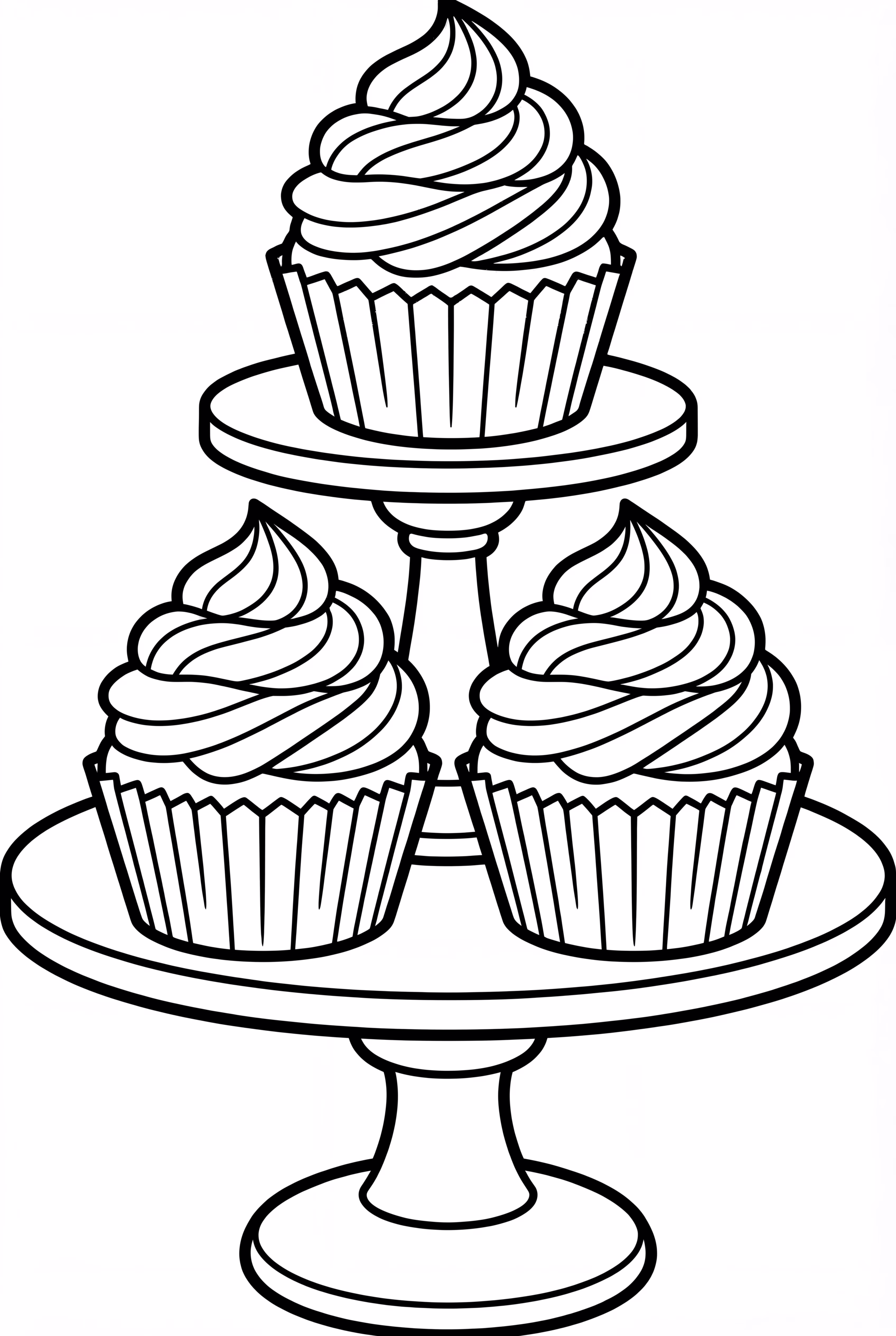 Cupcakes de Casamento numa Estante