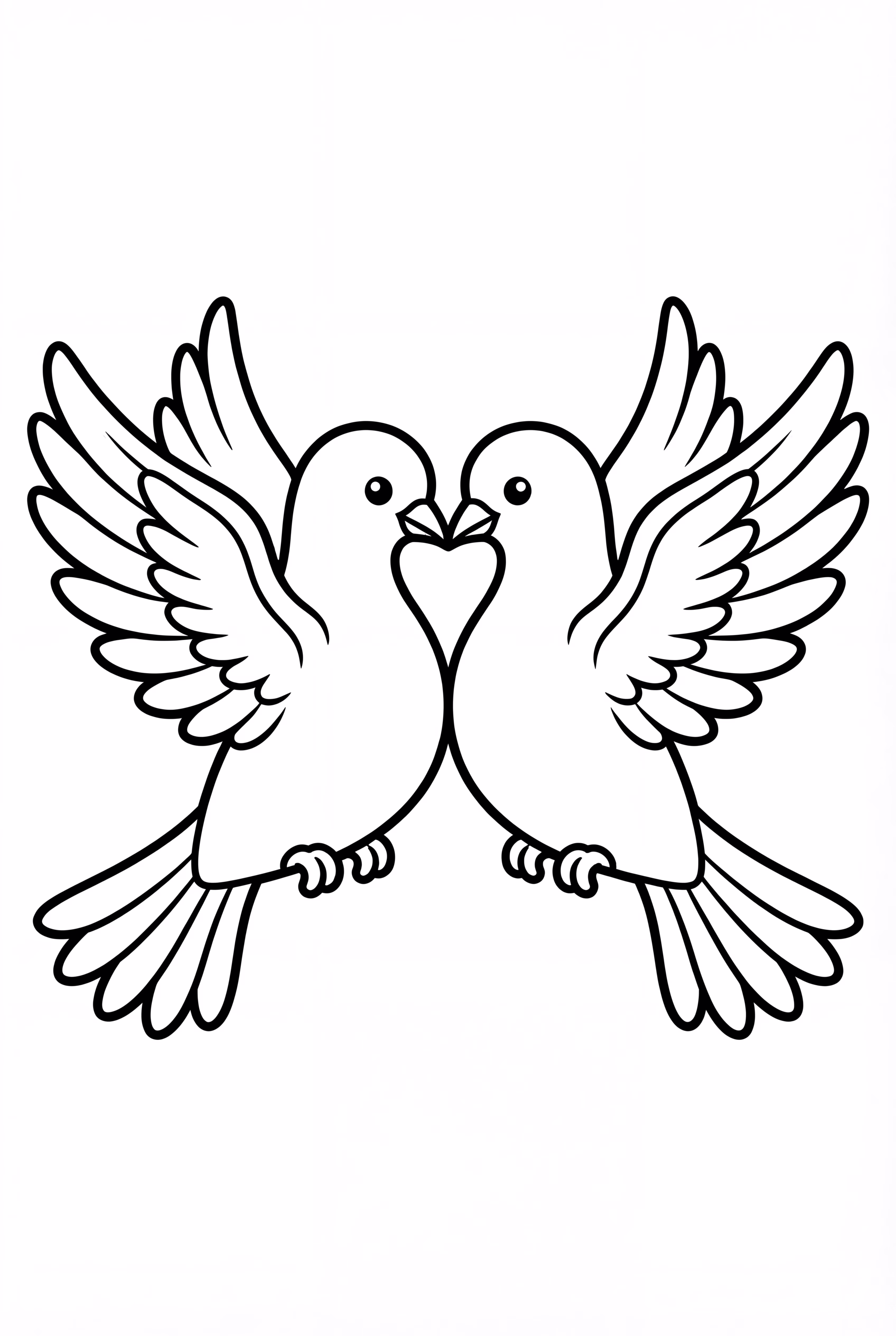 Wedding Doves Flying Together