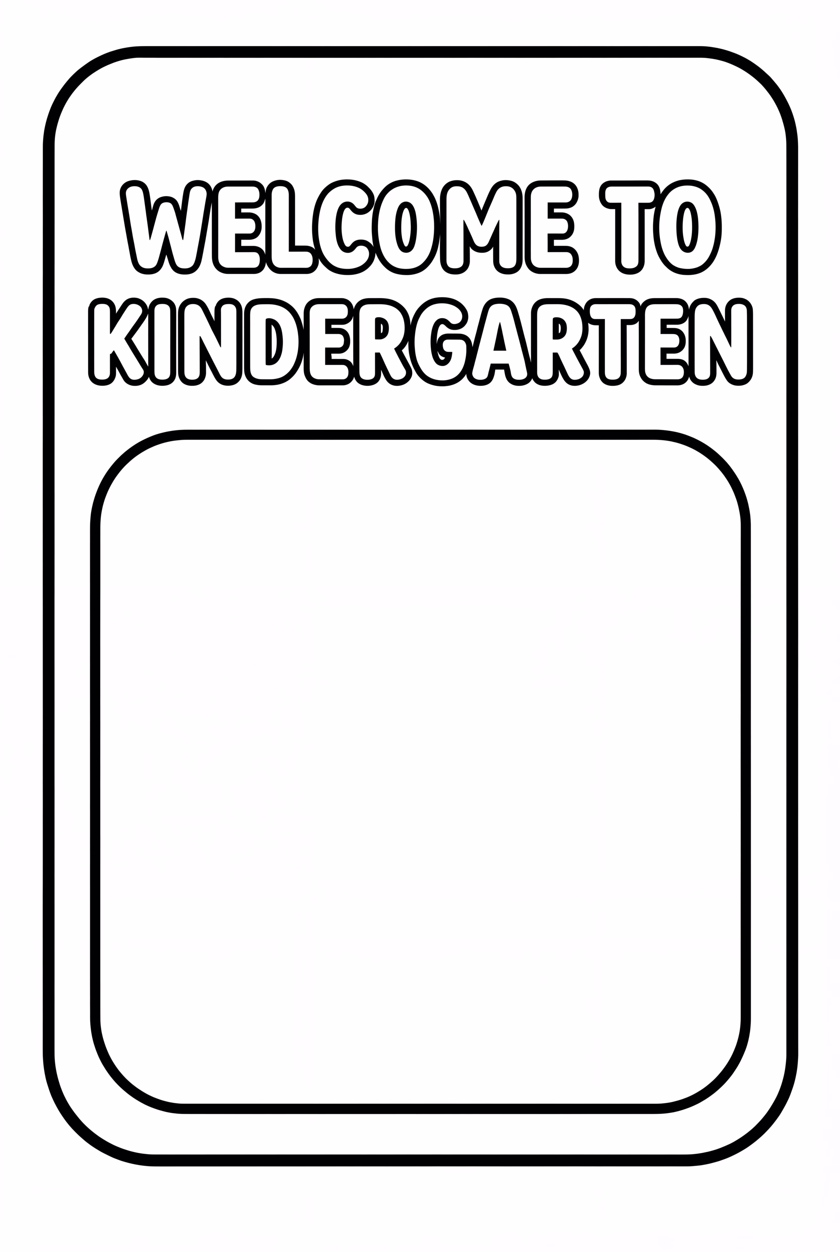 Welcome To Kindergarten Simple Name Tag