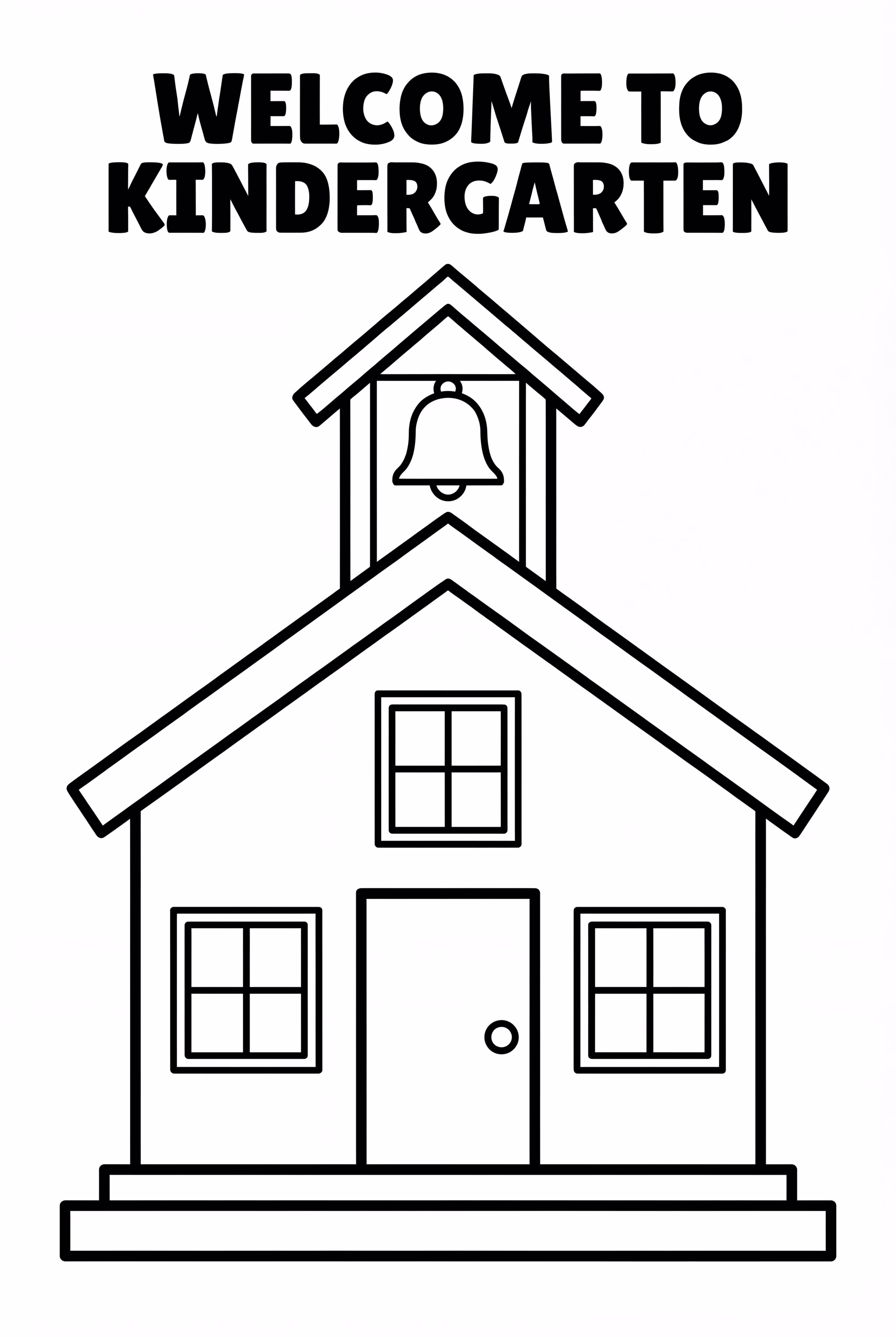 Welcome To Kindergarten Simple Schoolhouse