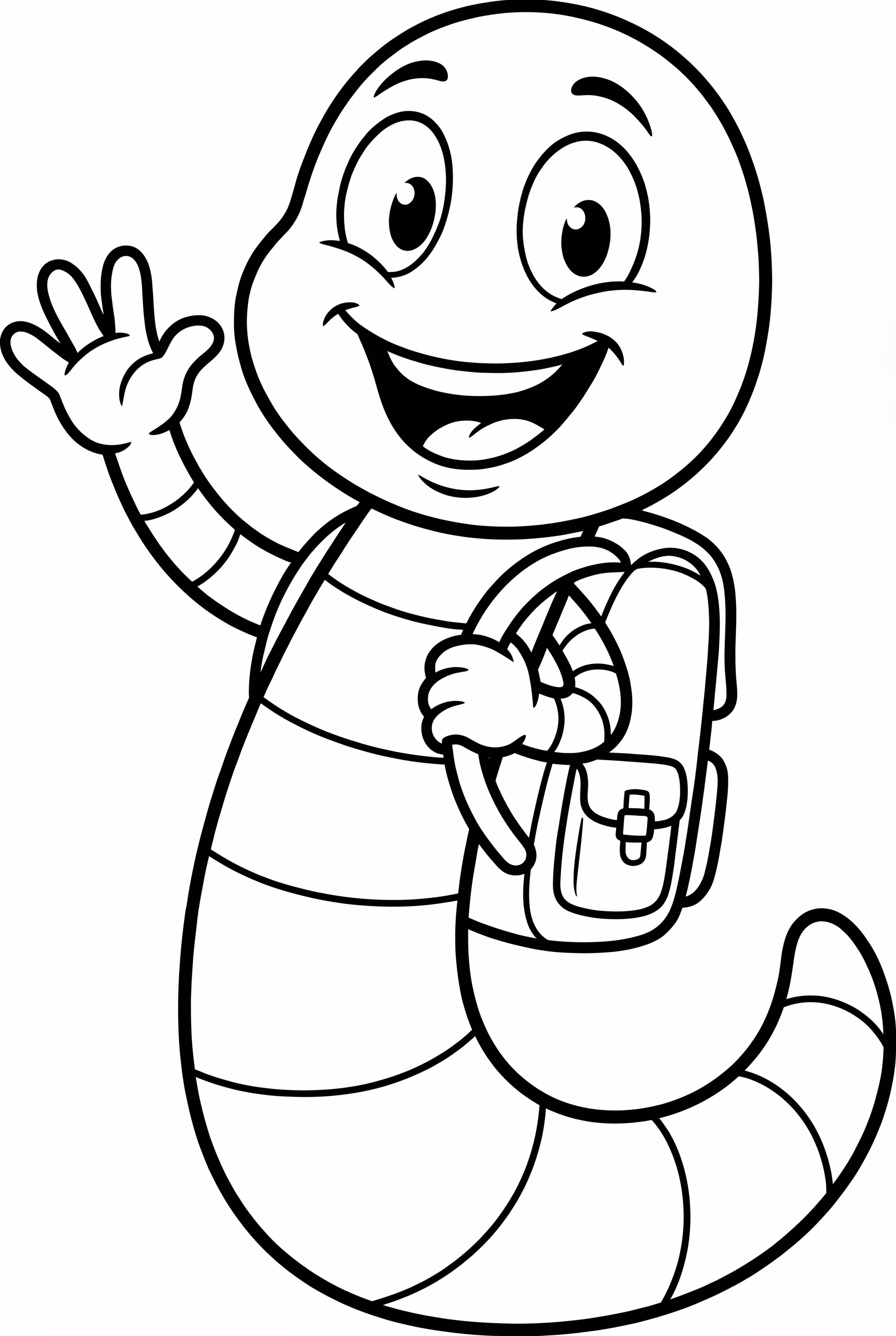 Welcome To Kindergarten With A Friendly Worm