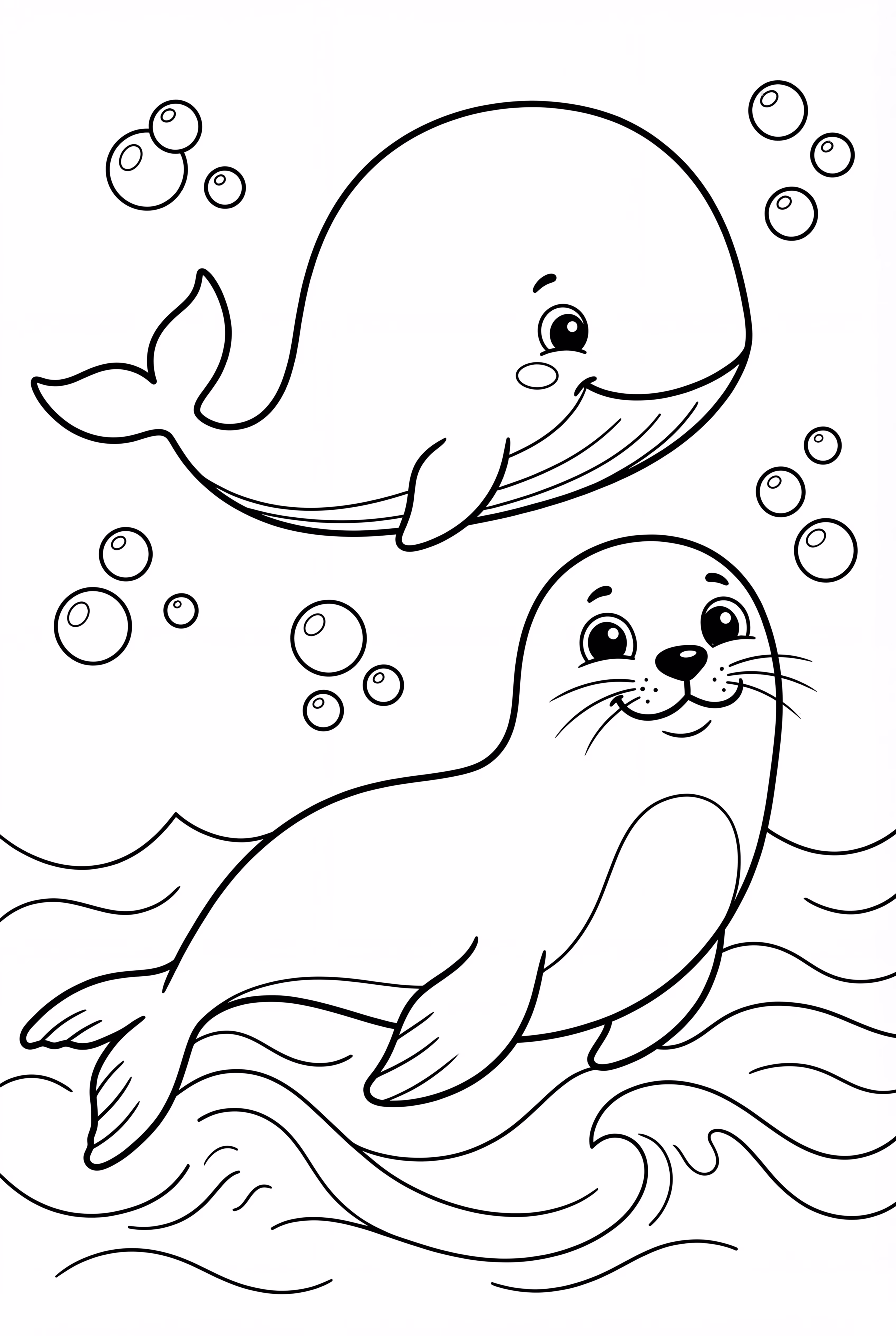 Whale Encounter with a Friendly Seal